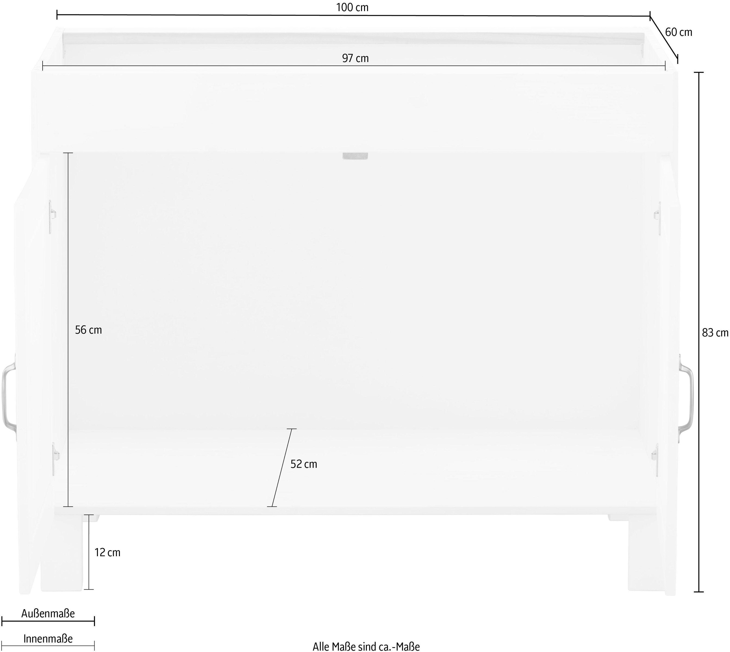 Home affaire Spülenschrank »Alby«, Breite 100 cm, 2 Fächer