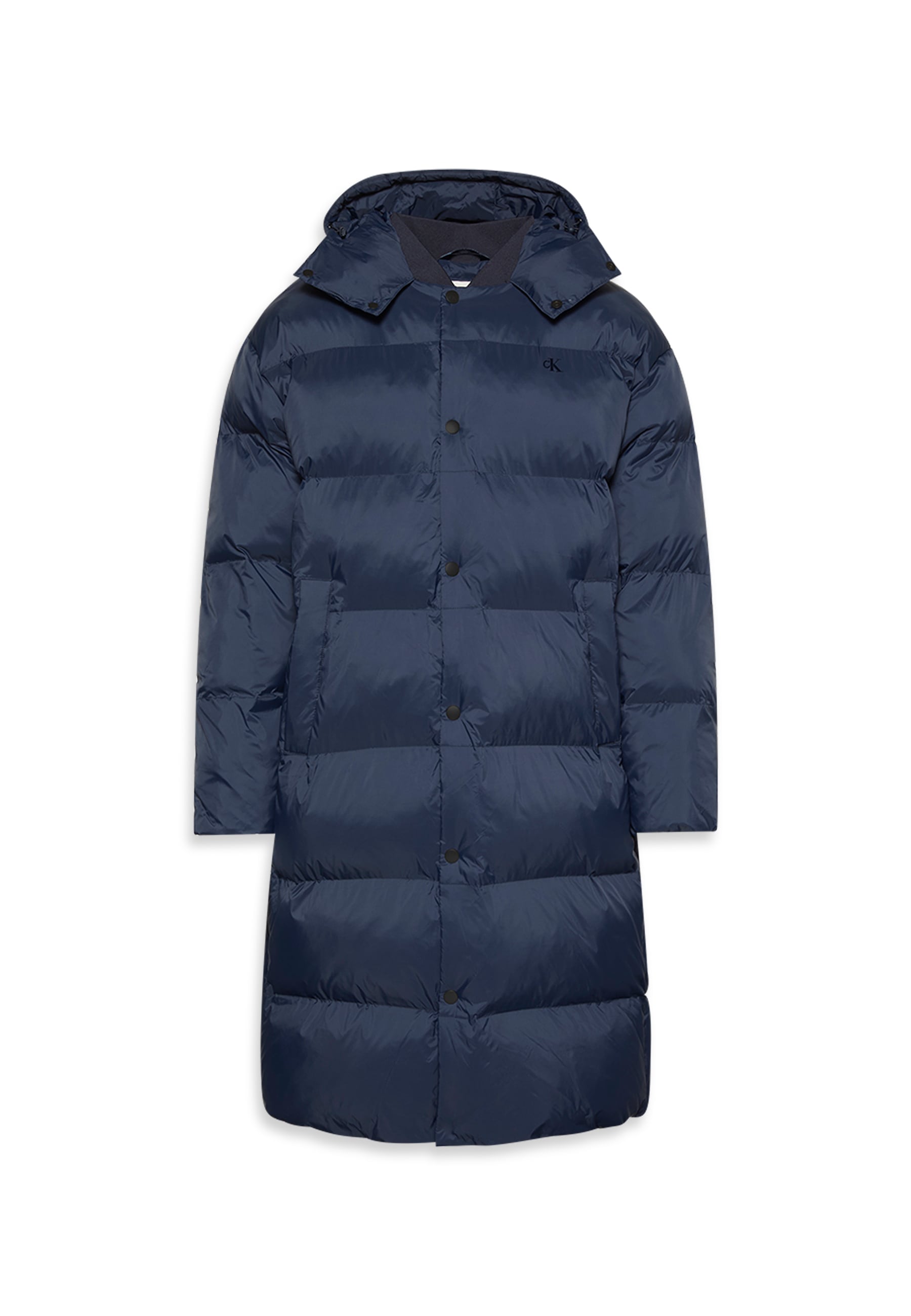 Calvin Klein Jeans Manteau matelassé »LS LONG LENGTH HOODED NYLON PUFF« avec col rond, coupe regular fit