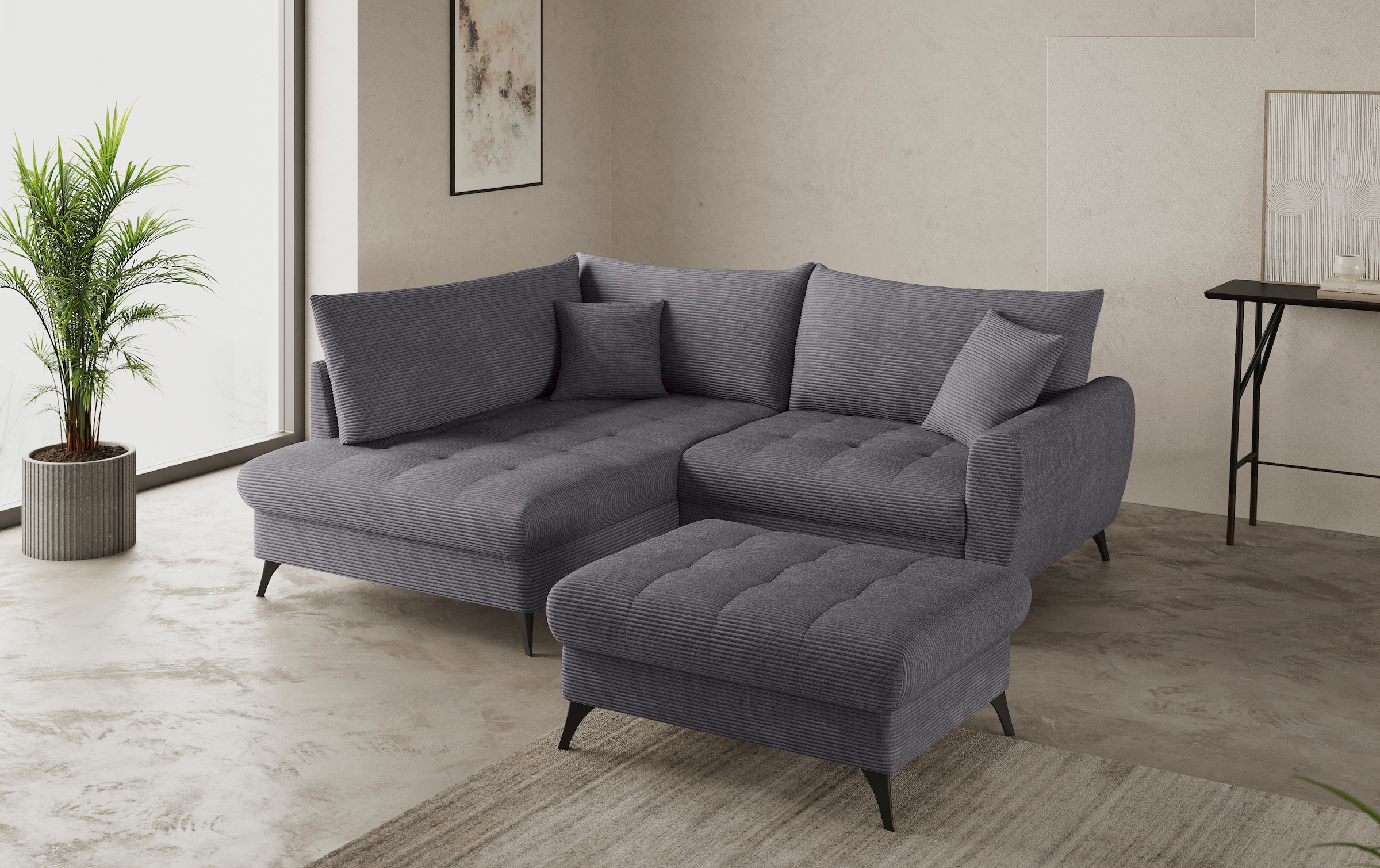 Mr. Couch Banc à tabouret »Blackburn II« Passend zu der Garnitur, wahlweise mit Kaltschaum