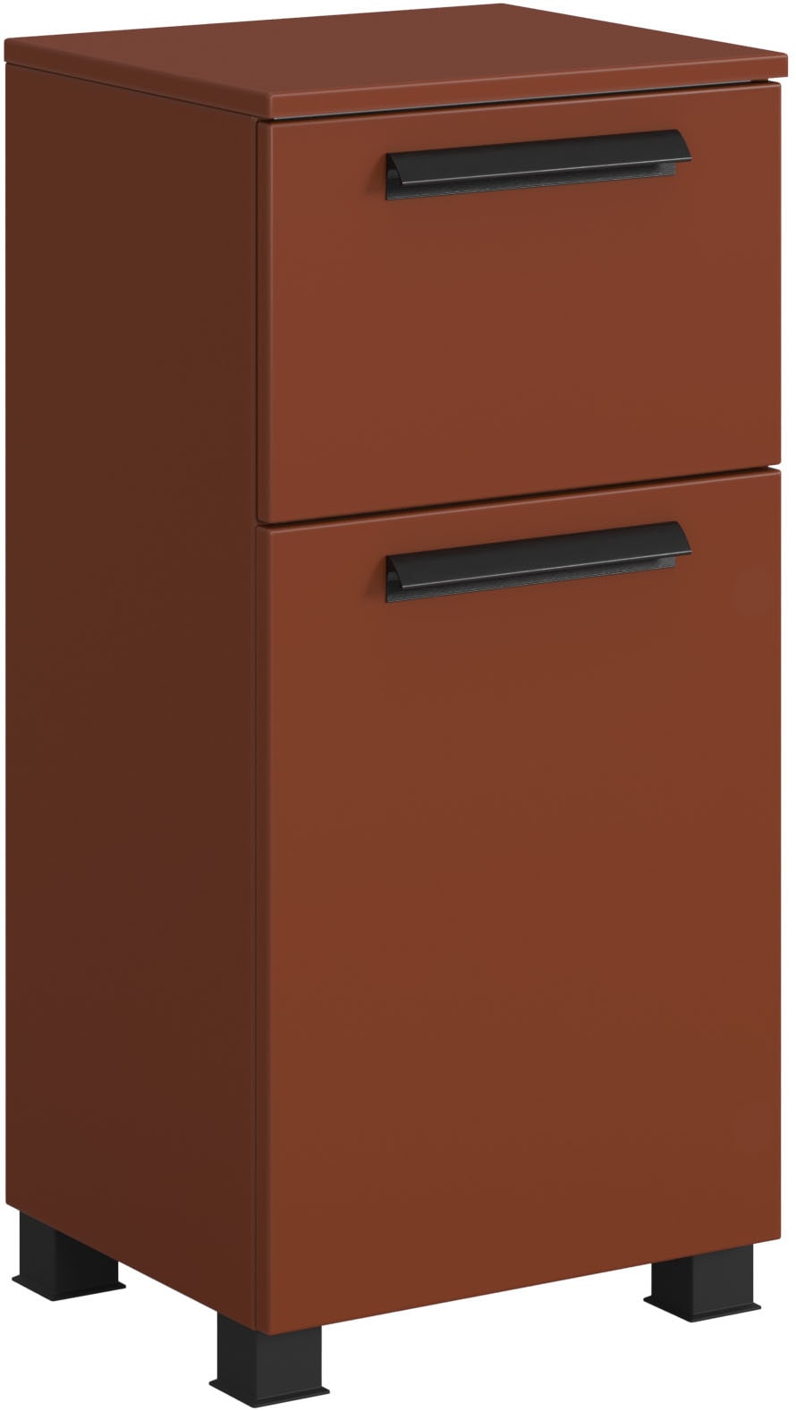 Image of welltime Unterschrank "SALVADA, Unterschrank 40 cm, gedämpfte Scharniere, Softclose" Rot, Front und Korpus aus hochwertigen MDF, Anti-Finger-Print