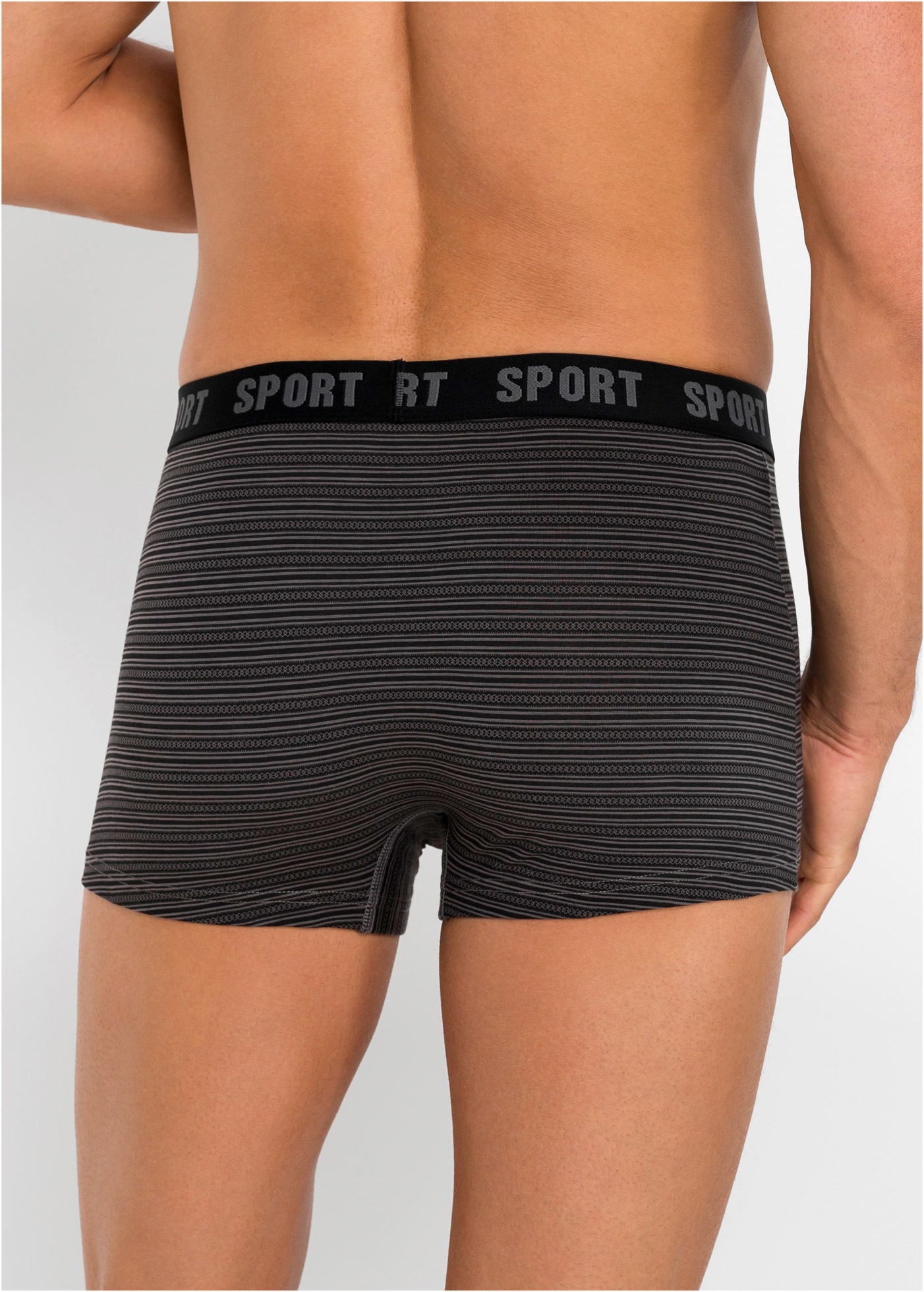 bonprix Boxer Packung, 3 cuis figurnahe Passform, elastischer Bund, aus Baumwoll-Jersey