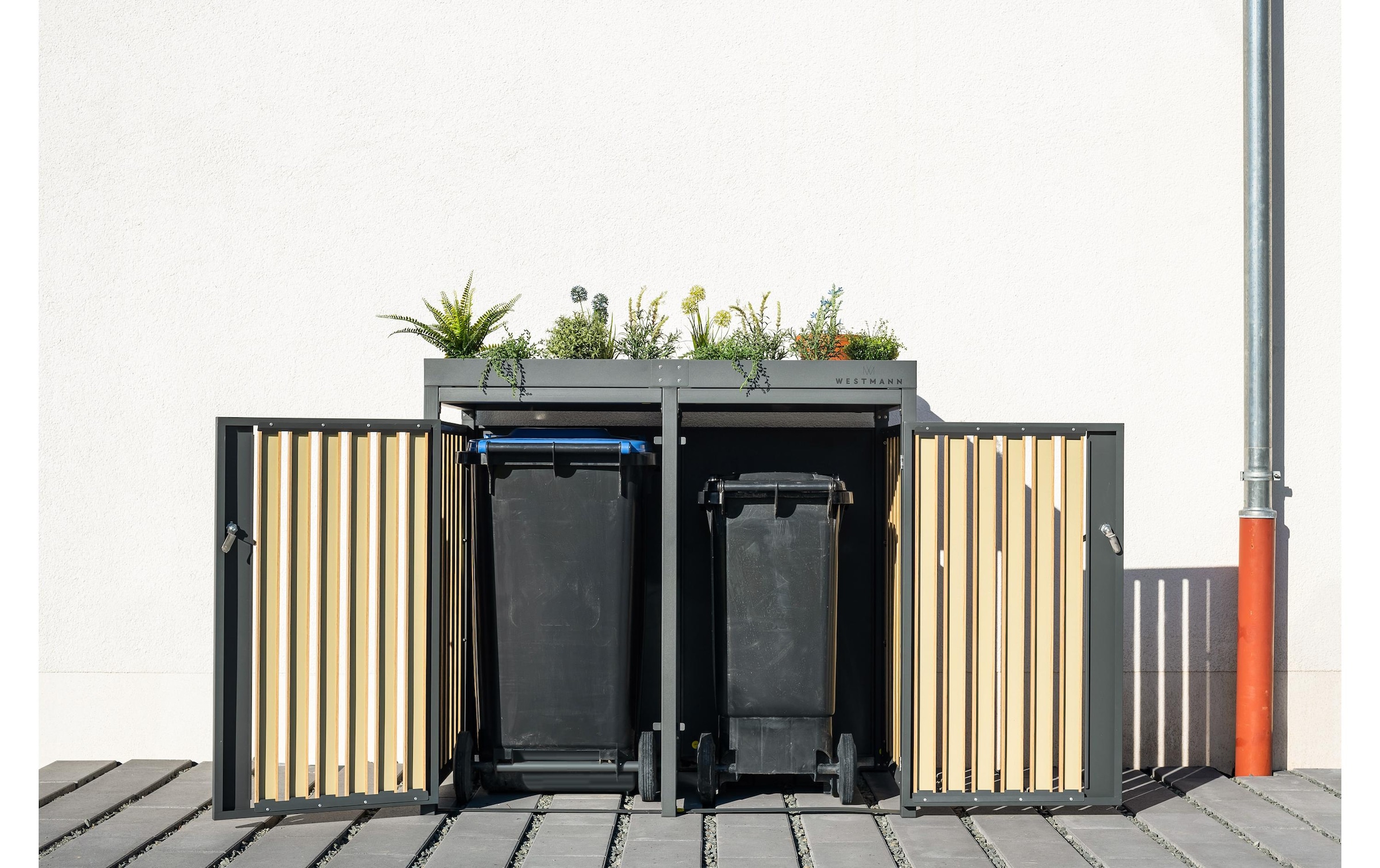 WESTMANN Gartenbox »WMHHWTC-62« für 2x240 l, BxTxH: 134x84x125 cm