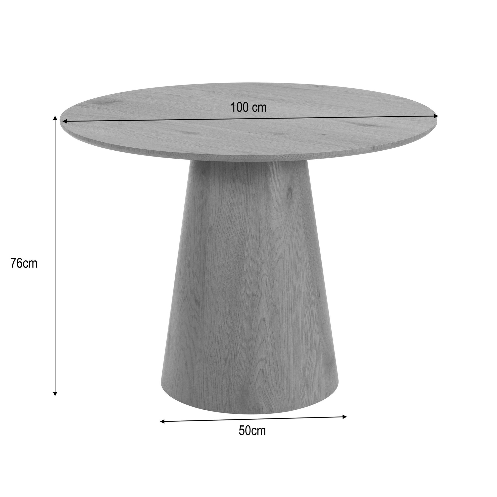 GOODproduct Esstisch »Mincio« Runder Esstisch, Holzoptik, Durchmesser 100 cm