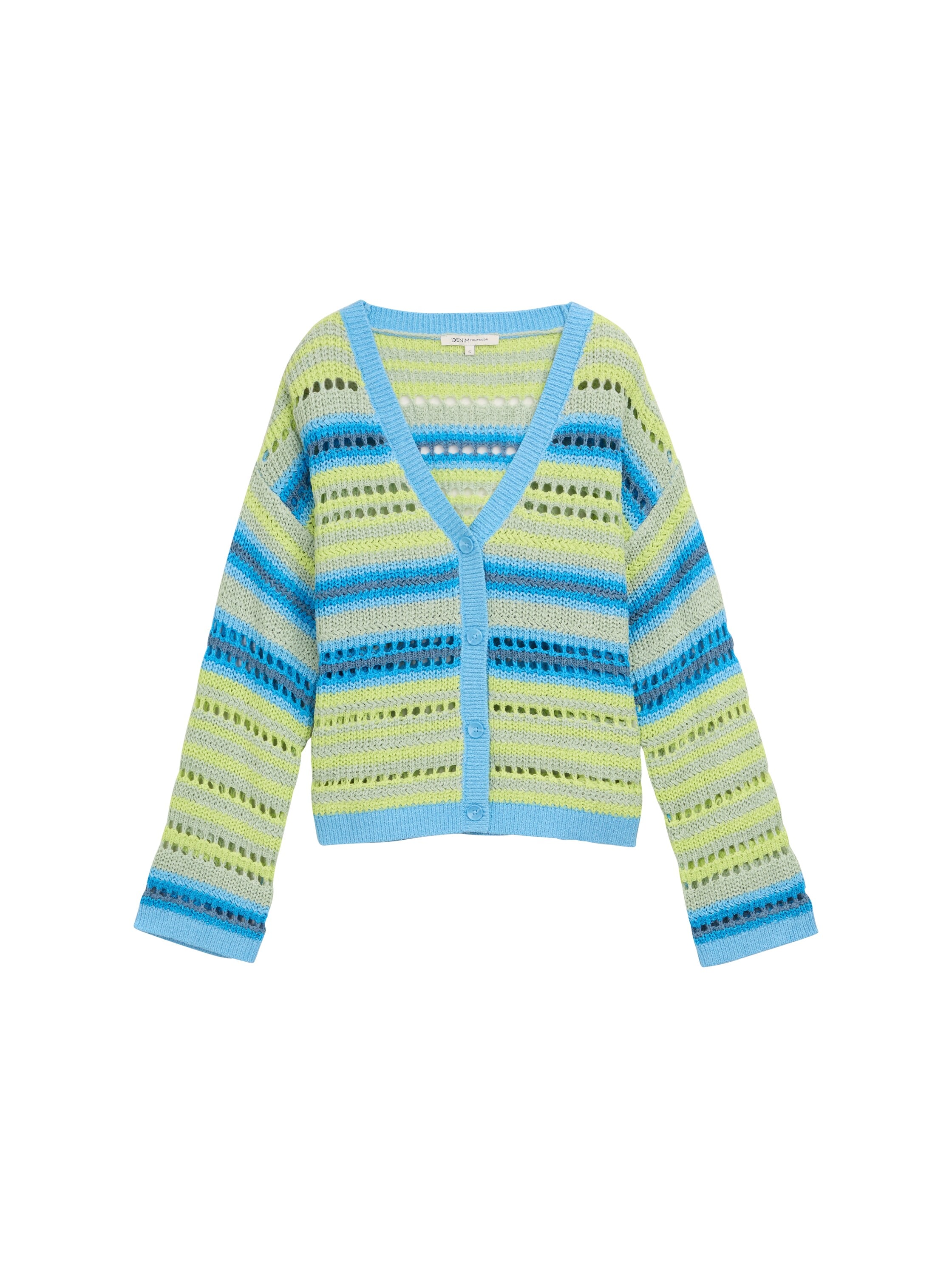 TOM TAILOR Denim Cardigan, mit Streifen Muster