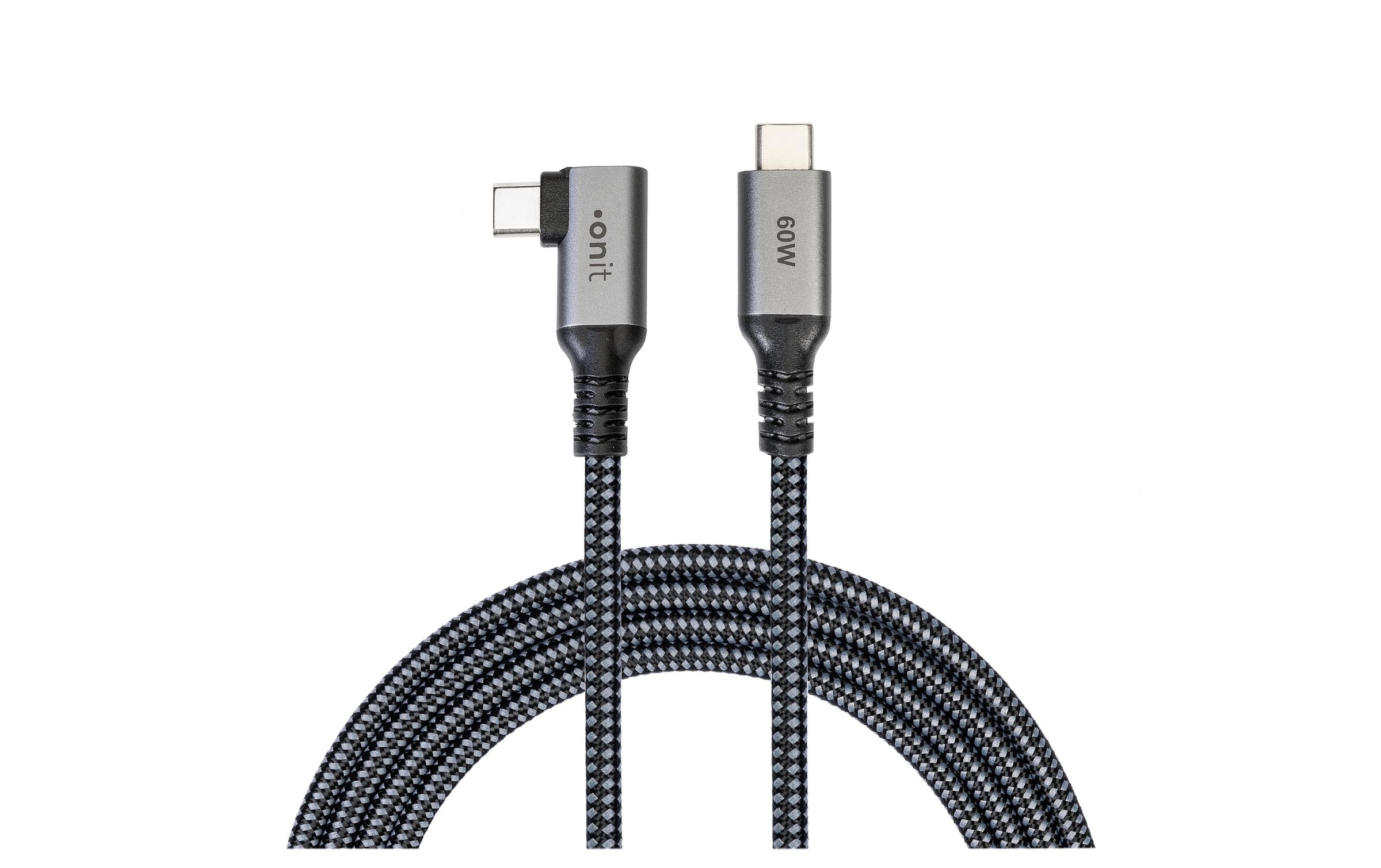 Image of onit USB-Kabel "Pro USB C - USB C 5 m, Abgewinkelt" 50 cm