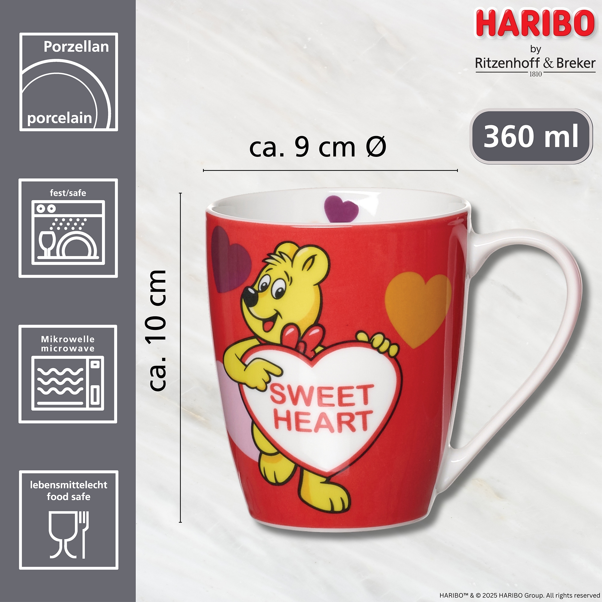 Ritzenhoff & Breker Gobelet »HARIBO Sweet Heart, 360 ml« spülmaschinenfest