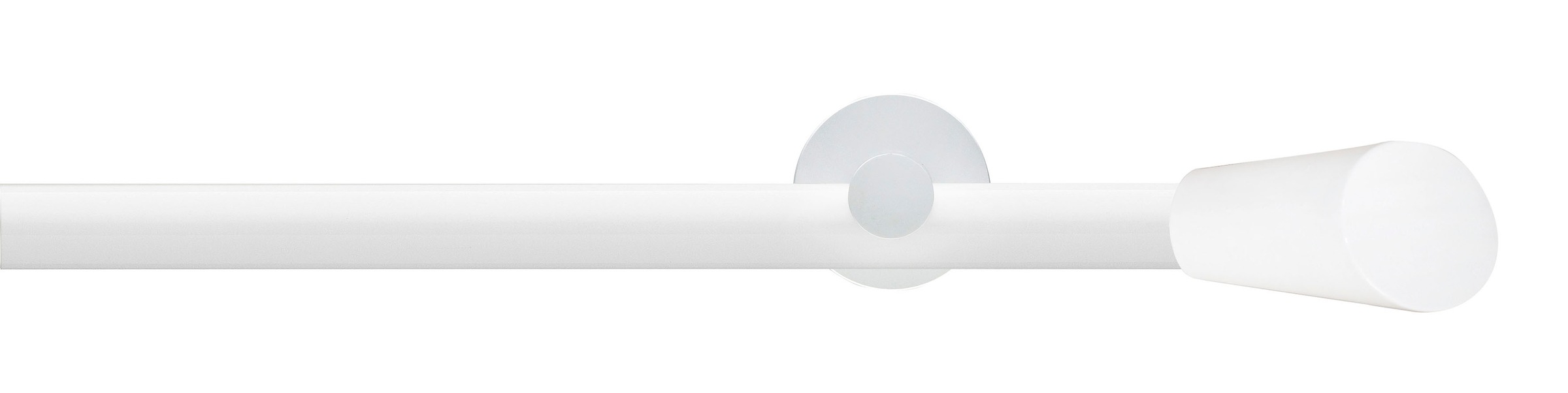 Image of GARESA Gardinenstange "WHITE" Ø 20 mm 1 läufig-läufig Wunschmasslänge Vorhanggarnitur, Innenlauf, verlängerbar, Endknopf abgeschrägt