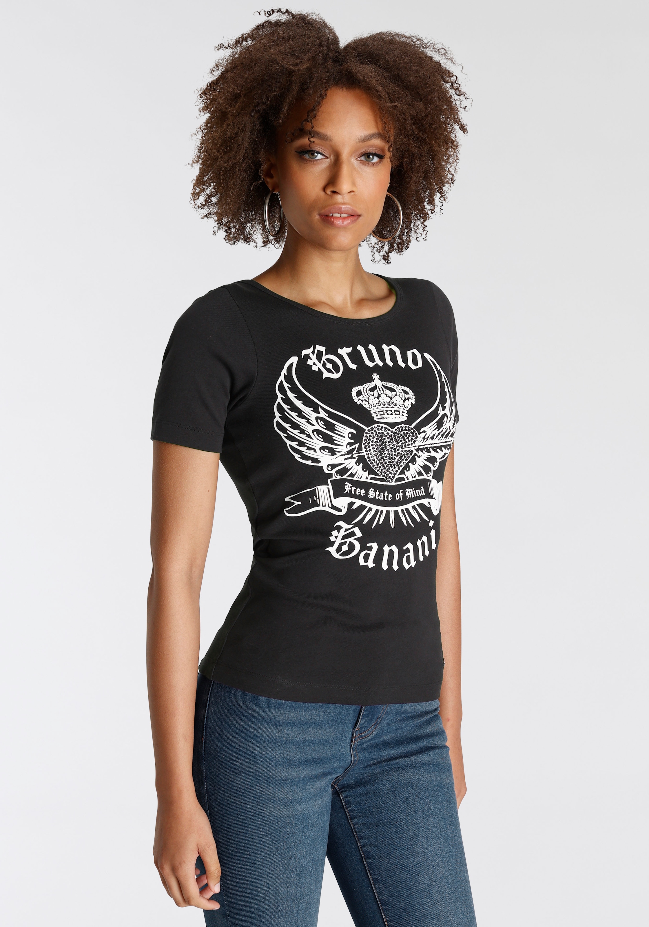 ♕ Bruno Banani T-Shirt, NEUE bestellen KOLLEKTION Logo-Print versandkostenfrei