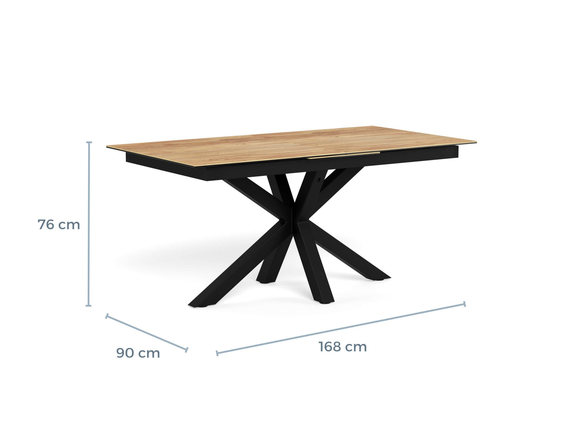 ACTONA GROUP Table de salle à manger »Heaven,Tischplatte aus Keramik, ausziehbar - robust & pflegeleicht« Résistant aux rayures, déperlant, place assise pour 4-8 personnes, L: 168/210 cm