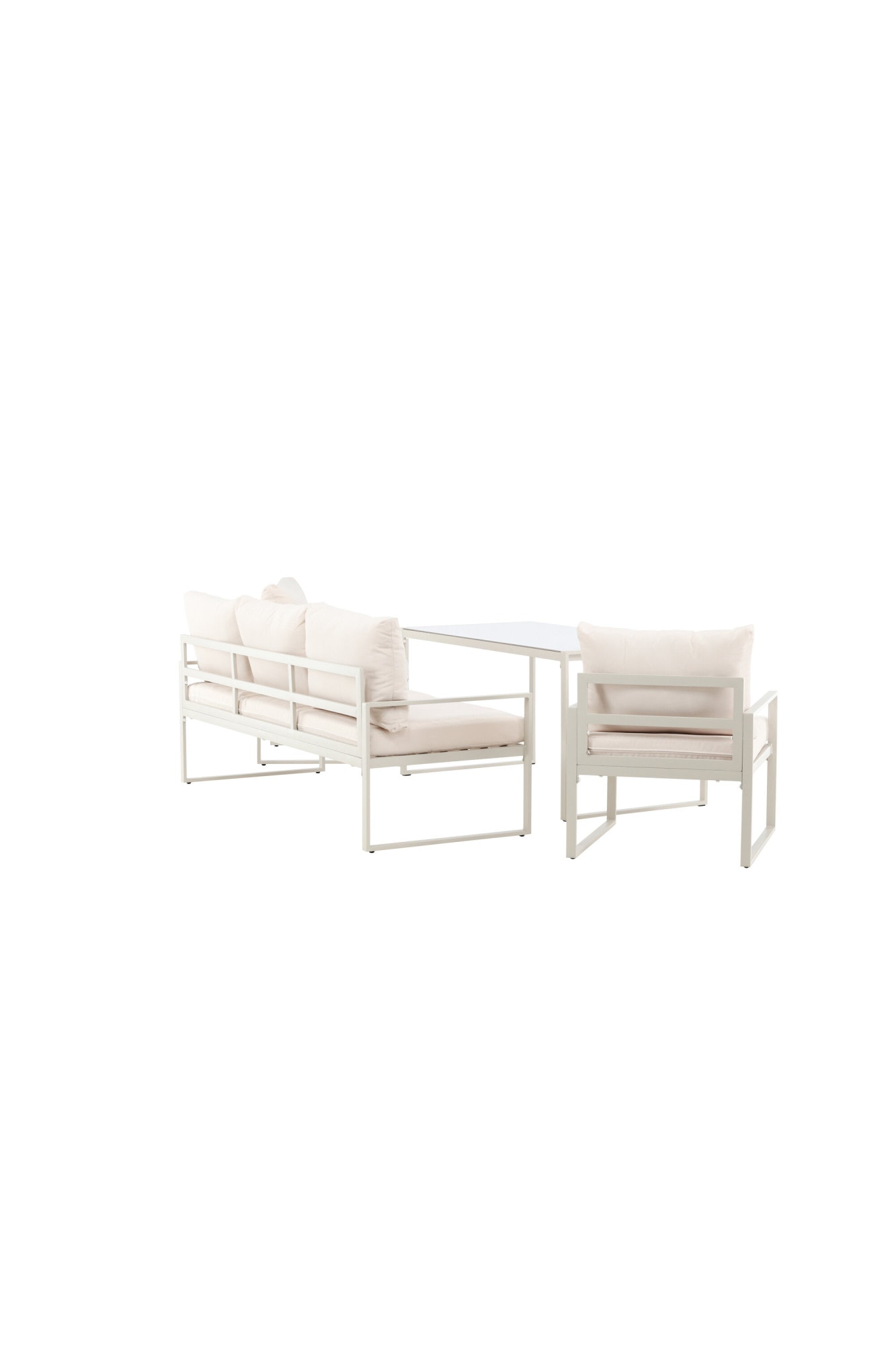 Venture Home Gartenlounge-Set »Catania, grosszügiges Outdoor-Set für hohen Sitzkomfort« 4 tlg. Loungemöbel mit Stoffbezug, angenehm, weich