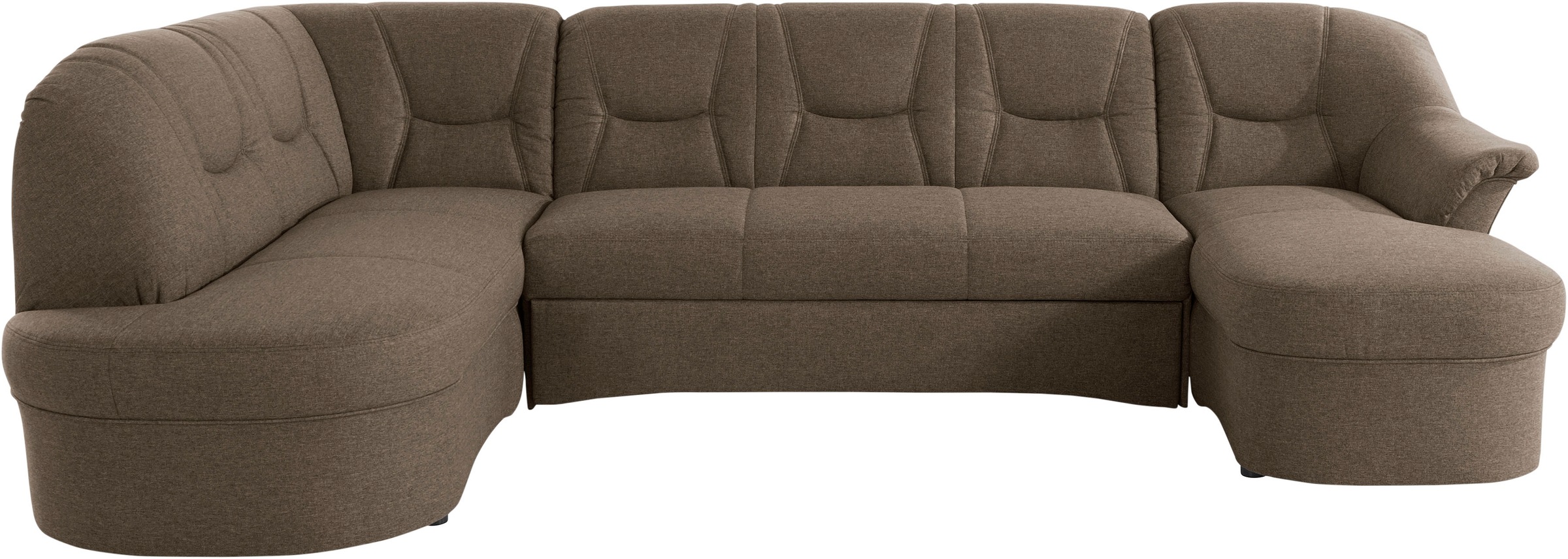 DOMO collection Wohnlandschaft »Sarafina, zeitlos und komfortabel, optional mit Federkern, U-Form«, wahlweise mit Bettfunktion