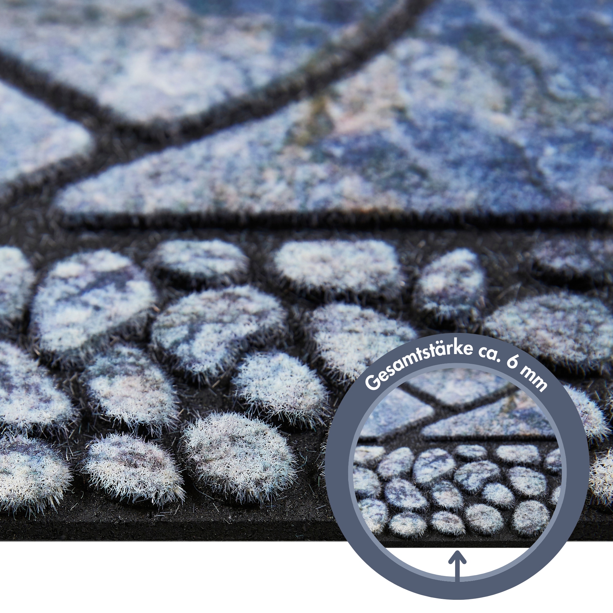 Andiamo Tapis de marche »Outdoor, 2er Set« Rectangulaire 6 mm Höhe Outdoor-Stufenmatten, Stein Motiv, Gartenbereich, Aussenbereich