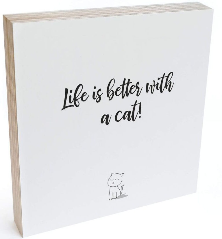 Image of Wall-Art Holzbild »Tischdeko Katzen Holzbild«, (1 St.) bei Ackermann Versand Schweiz