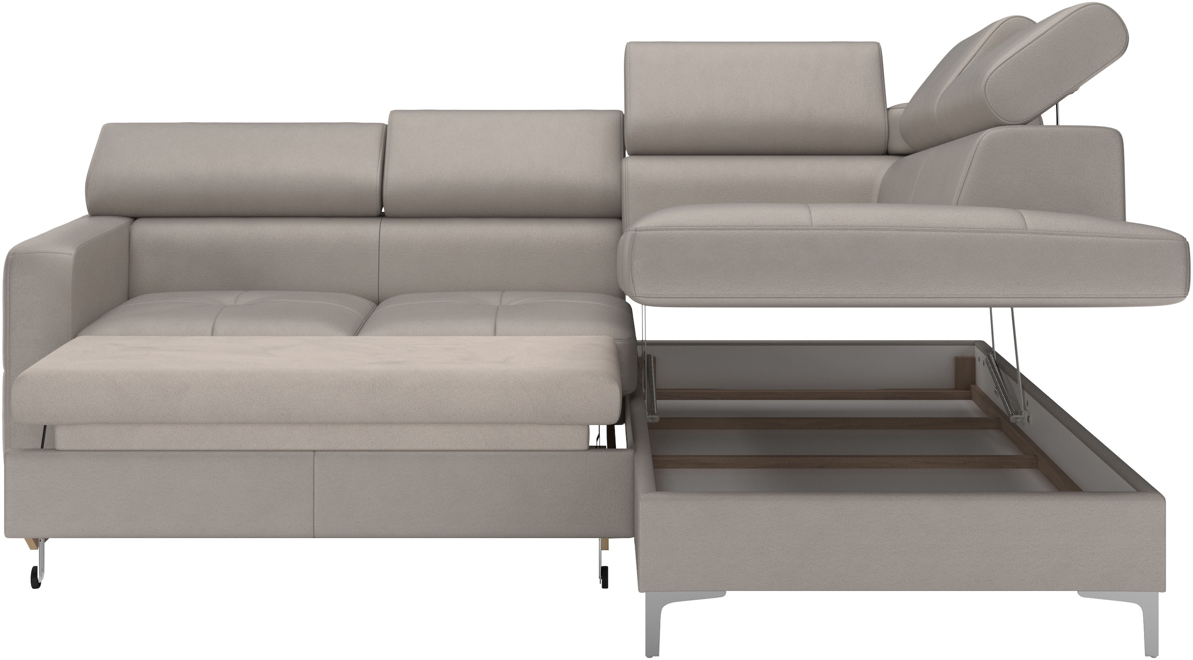 COTTA Ecksofa »Sammy L-Form«, mit Kopfteilverstellung, wahlweise mit Bettfunktion & Bettkasten