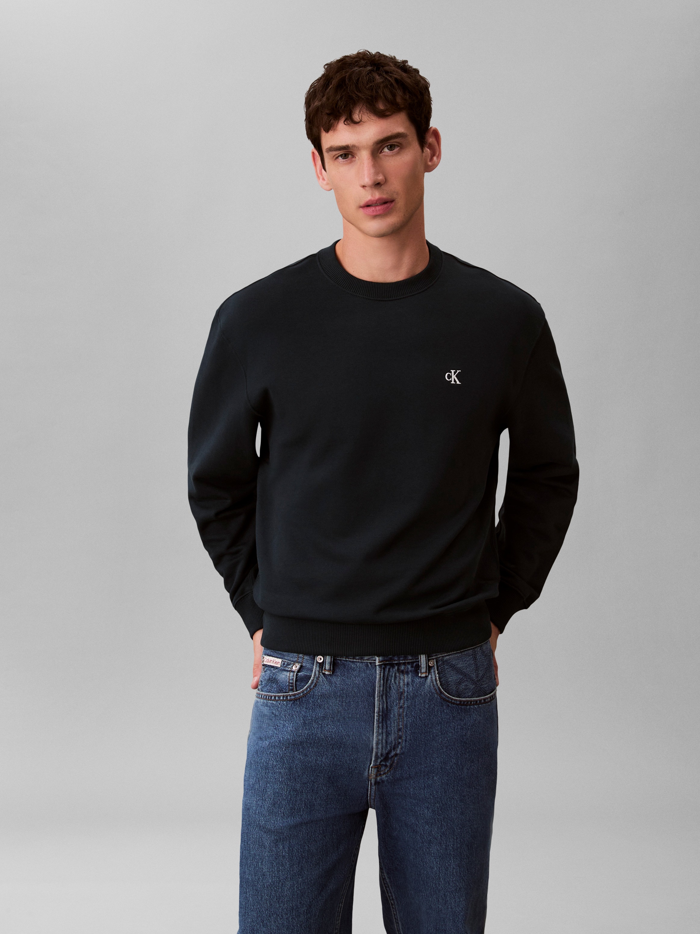 Image of Calvin Klein Jeans Sweatshirt, Regular fit mit Rundhalsausschnitt