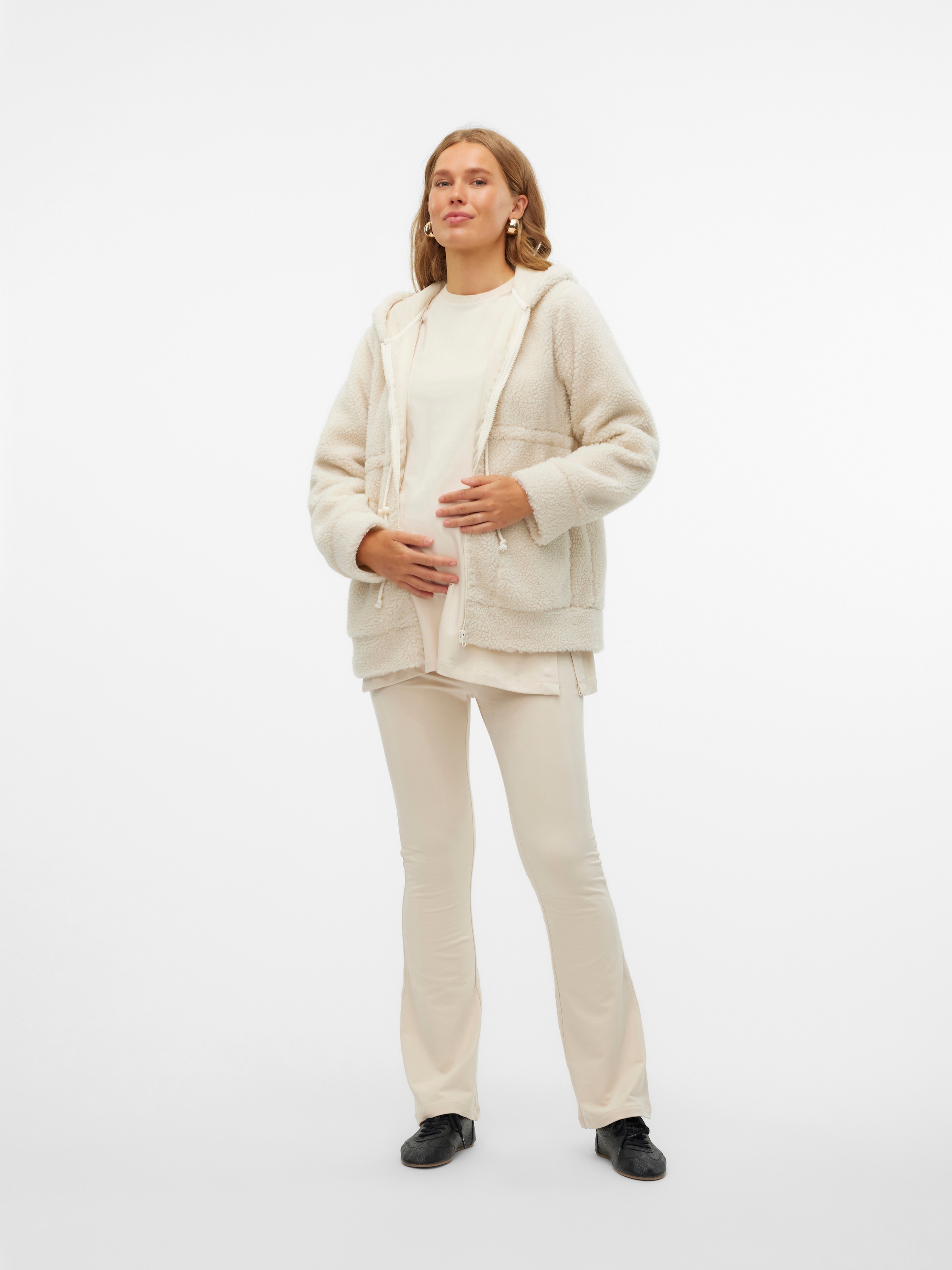 Mamalicious Kapuzenplüschjacke »MLRACHEL  3IN1 TEDDY JACKET NOOS« mit Kapuze Kunstfaser, regular fit