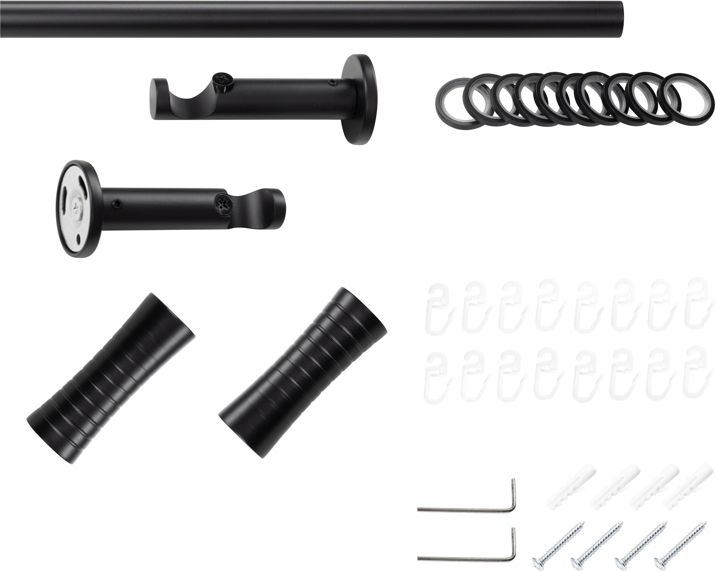 SN DECO GROUP Tringle à rideaux Ø 19 mm 1 course-läufig Fixmass;kürzbar