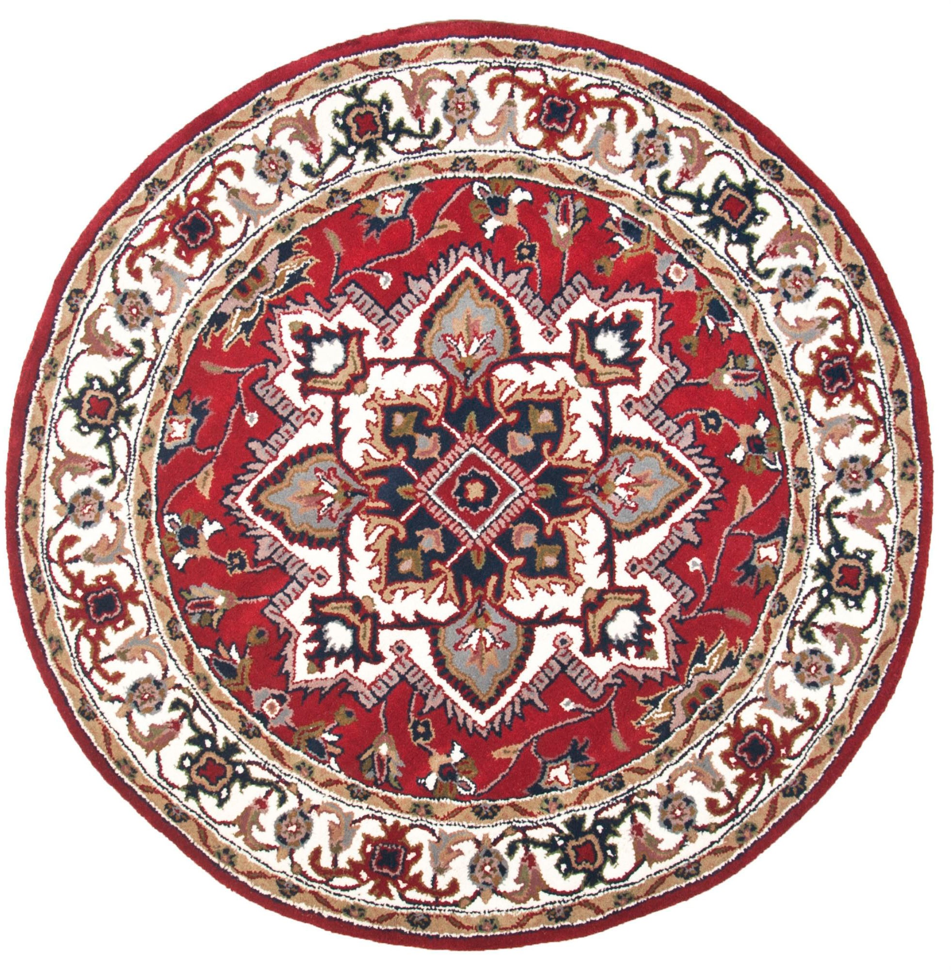 Image of THEKO Wollteppich »Royal Heriz«, rund, 14 mm Höhe, reine Wolle, Orient-Optik, ideal im Wohnzimmer & Schlafzimmer bei Ackermann Versand Schweiz