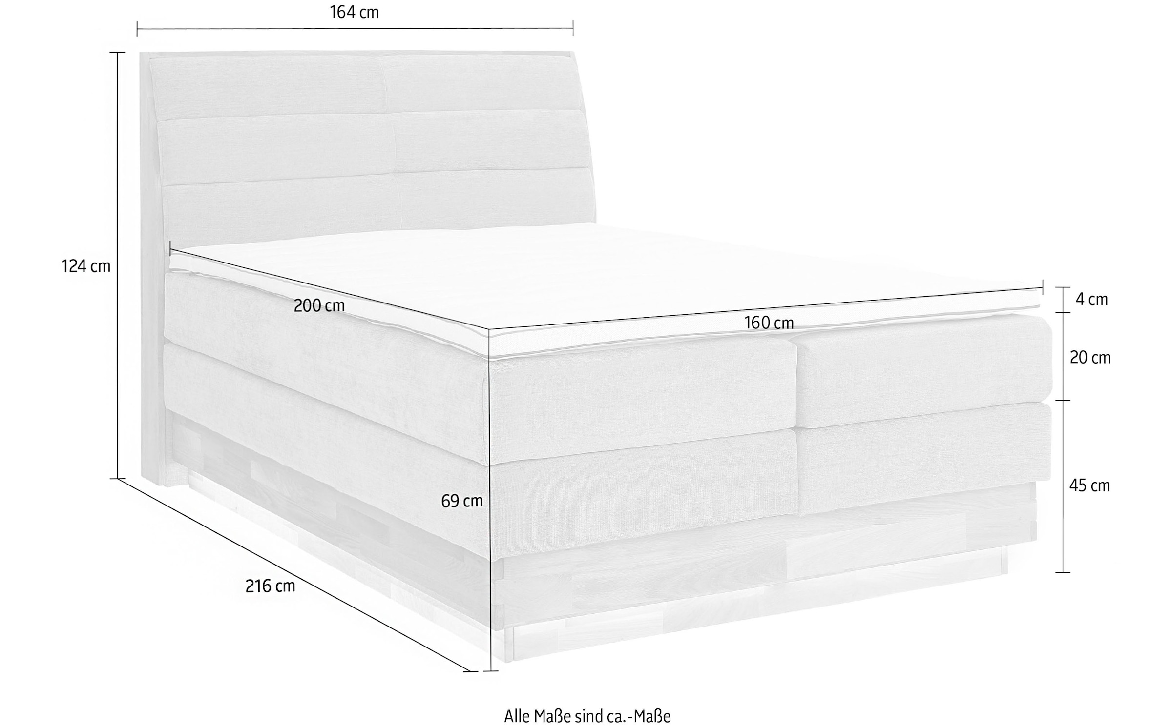 GOODproduct Boxspringbett, LED-Beleuchtung, mit zertifizierten, recycelten Bezugsstoffen