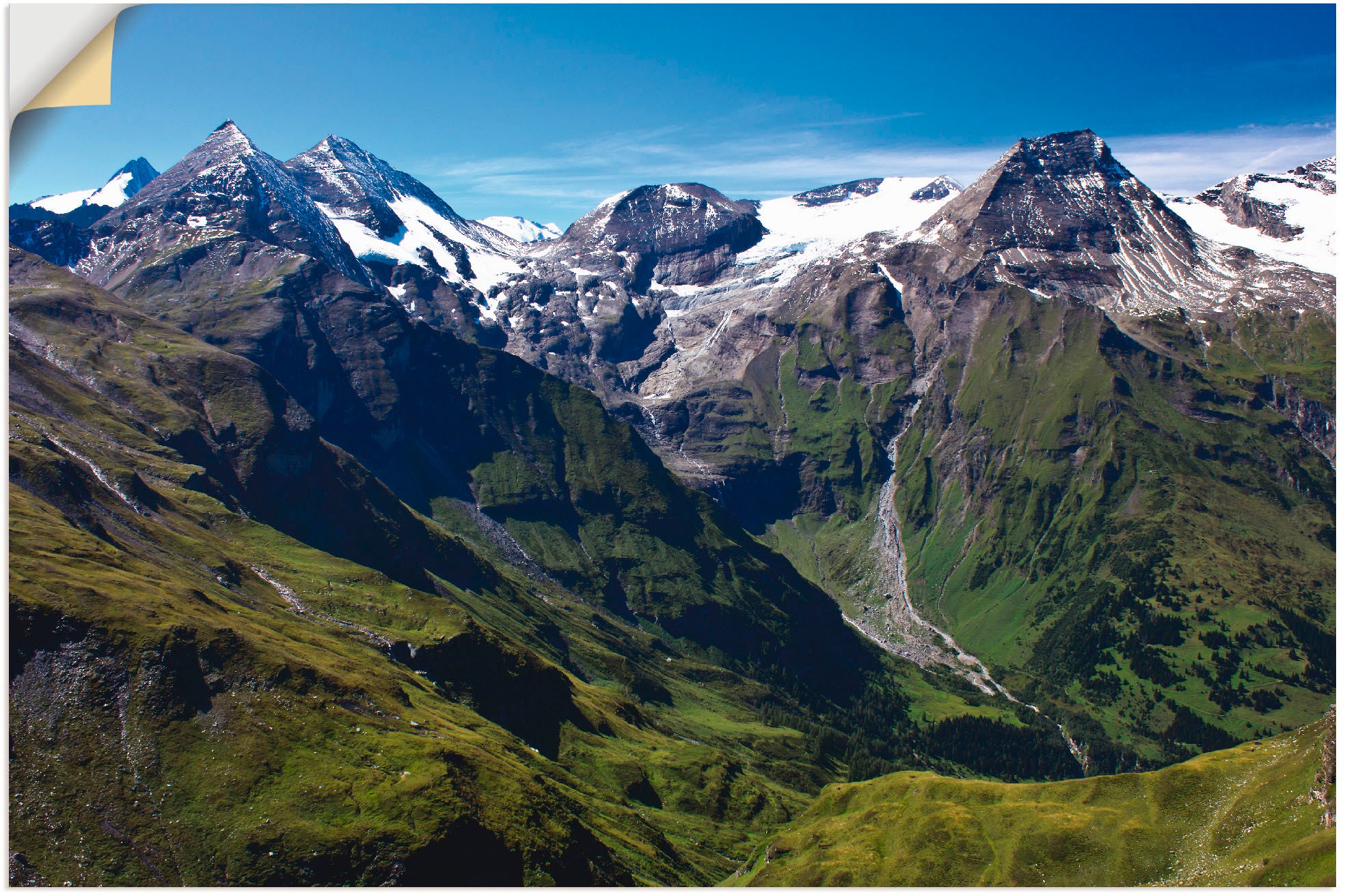 Image of Artland Wandbild »Berge rund um den Grossglockner«, Berge, (1 St.), in vielen Grössen & Produktarten -Leinwandbild, Poster, Wandaufkleber / Wandtattoo auch für Badezimmer geeignet bei Ackermann Versand Schweiz