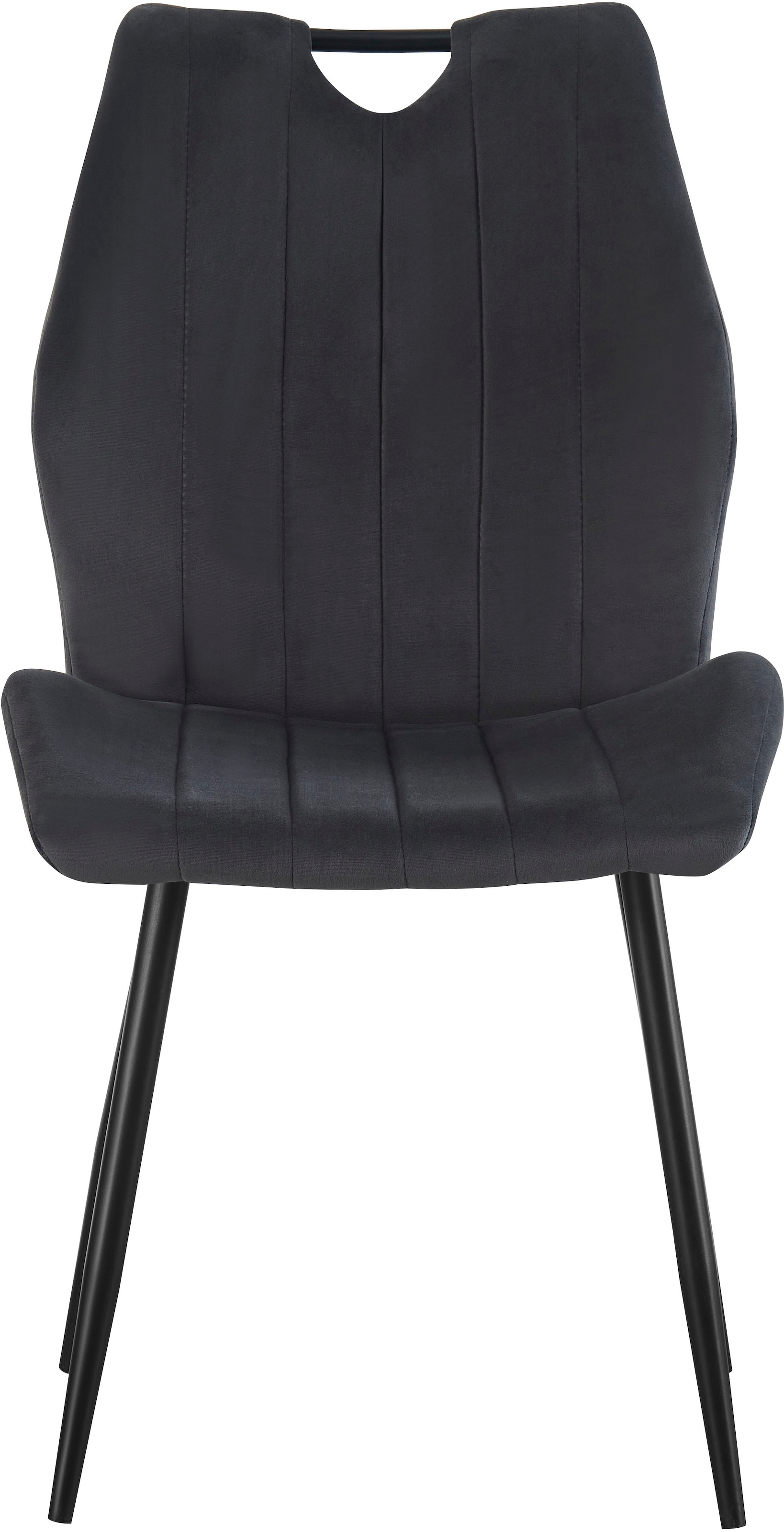 Home affaire Esszimmerstuhl »KILLAM, 2er Set, mit Metallgestell in matt schwarz« (Set) 2 Stk.in verschiedenen Farben, Belsatbarkeit pro Stuhl 120 kg, 360° drehbar