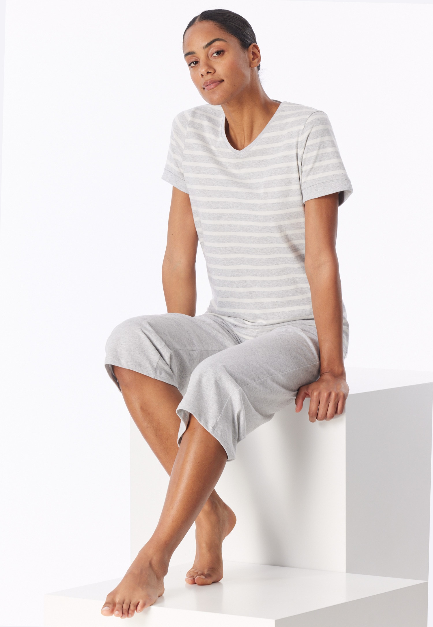 Schiesser »Casual Essentials« 2tlg.,  mit modisch umgeschlagenen Ärmeln