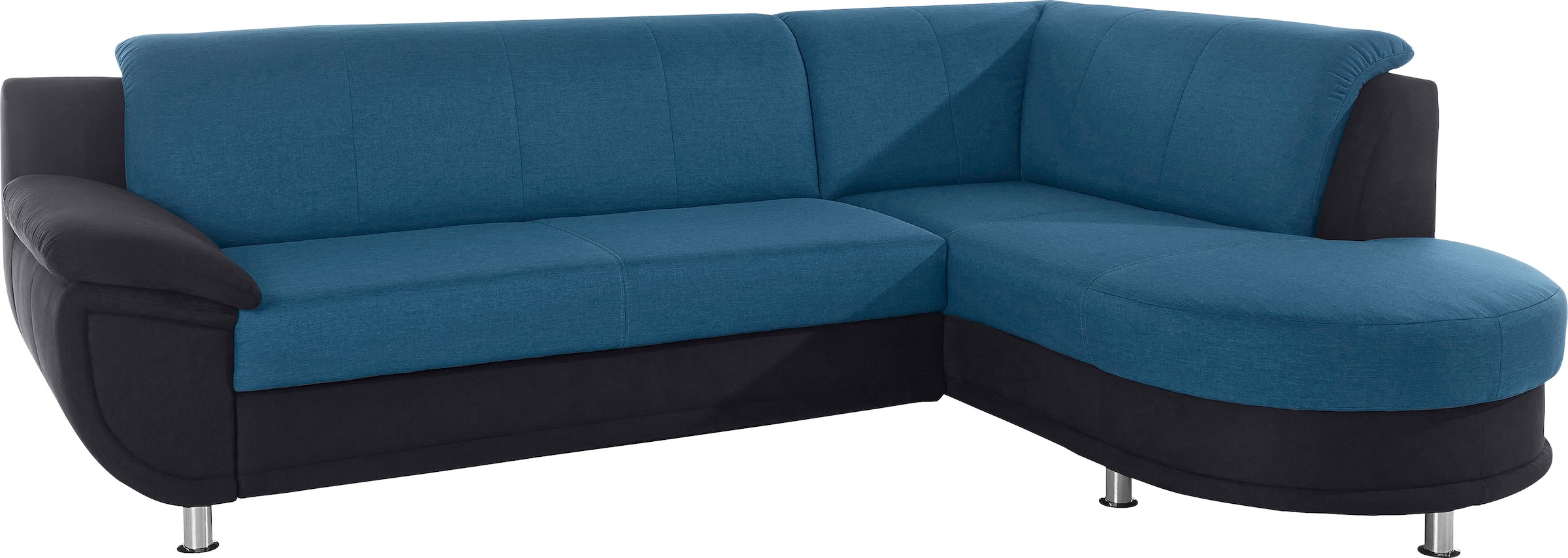 TRENDMANUFAKTUR Ecksofa »Rondo 3, zeitlos & bequem, Materialmix, L-Form, Breite 265cm« wahlweise mit Federkern für mehr Komfort, wahlweise mit Bettfunktion