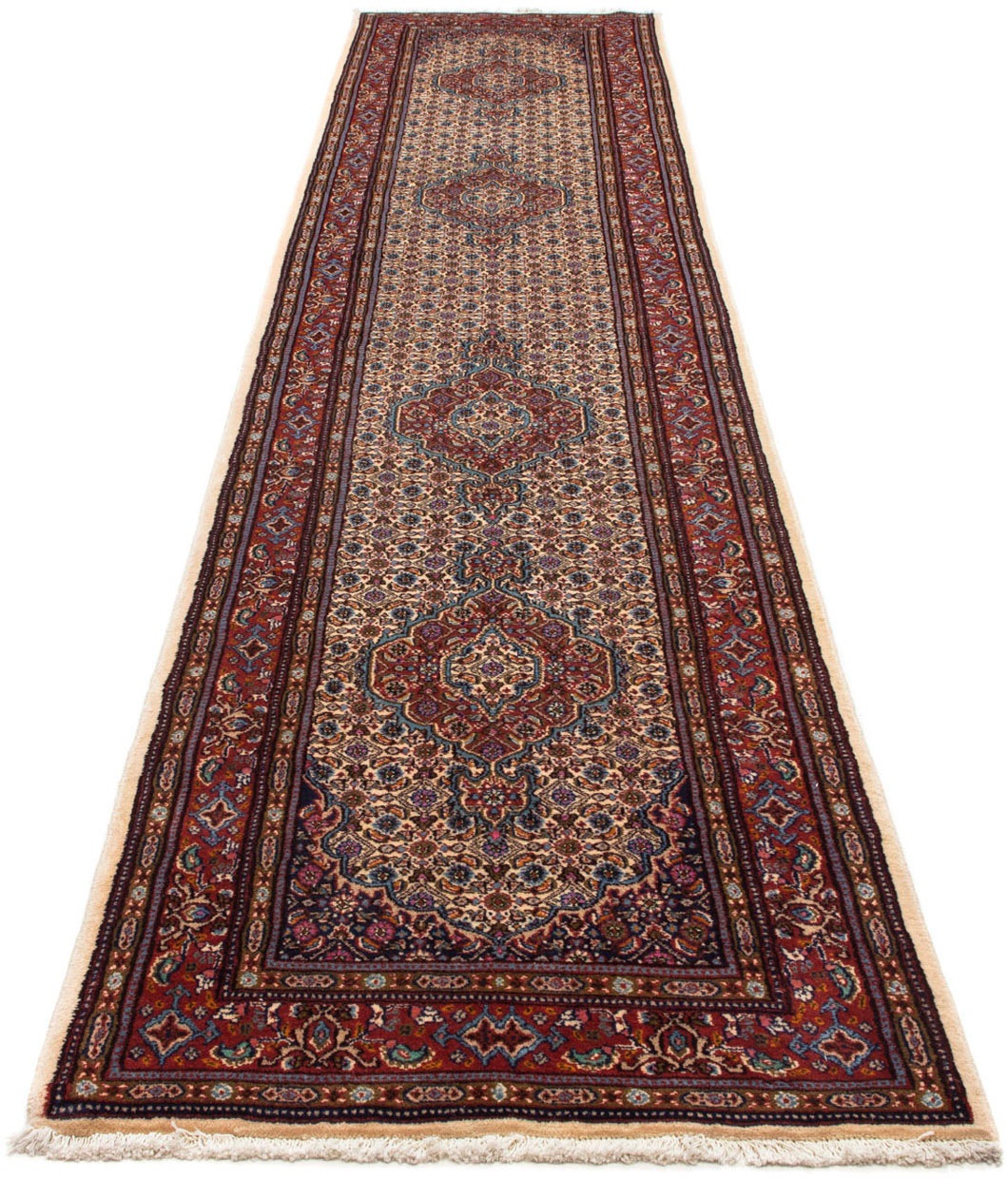 Image of morgenland Hochflor-Läufer »Moud Medaillon Beige 402 x 79 cm«, rechteckig, 1 mm Höhe, Unikat mit Zertifikat bei Ackermann Versand Schweiz