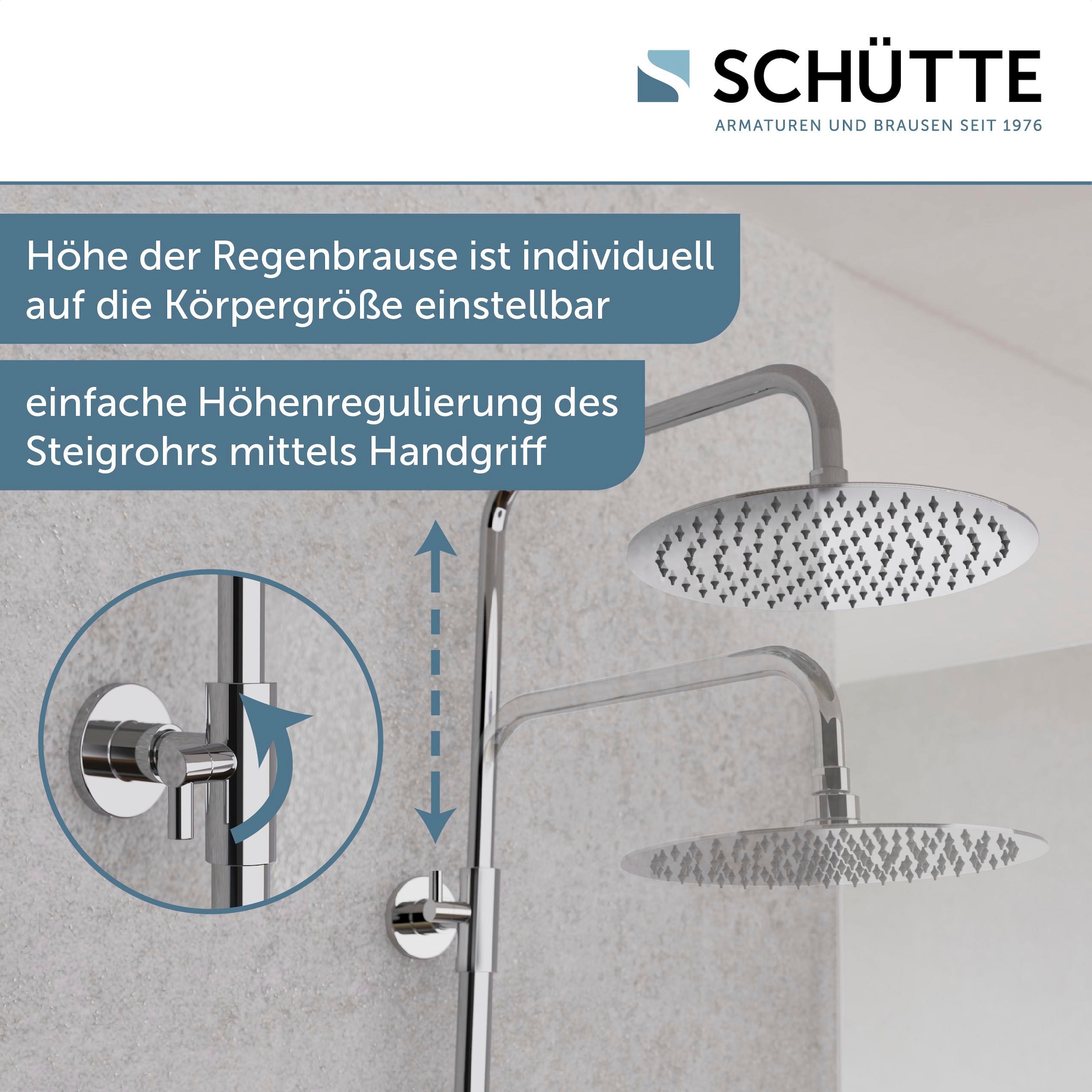 Schütte Brausegarnitur »AQUADUCT« höhenverstellbar 80-120 cm, Antikalk, wassersparend
