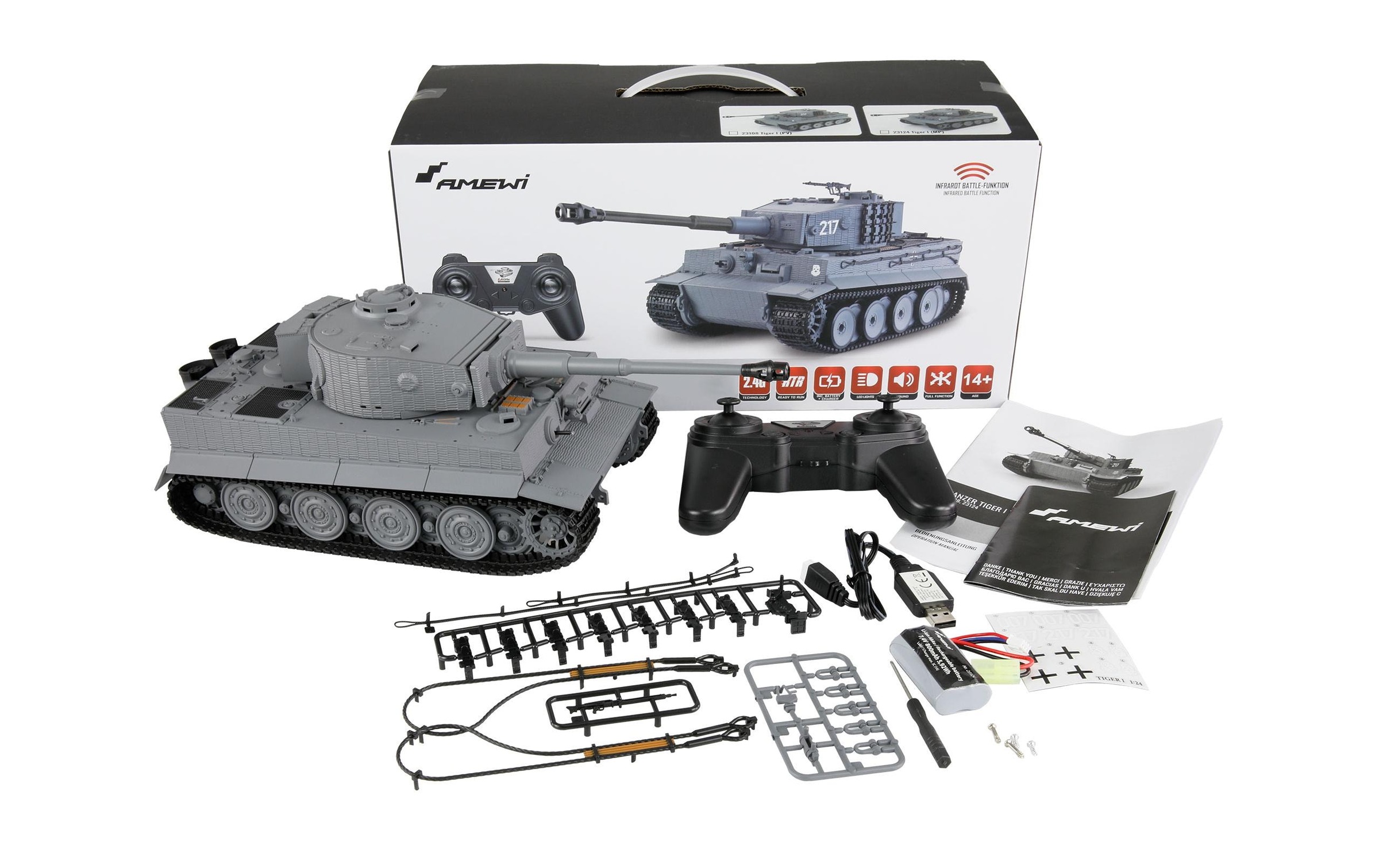 Amewi RC-Auto »Tiger I MP mit IR Battlefunktion, RTR,«