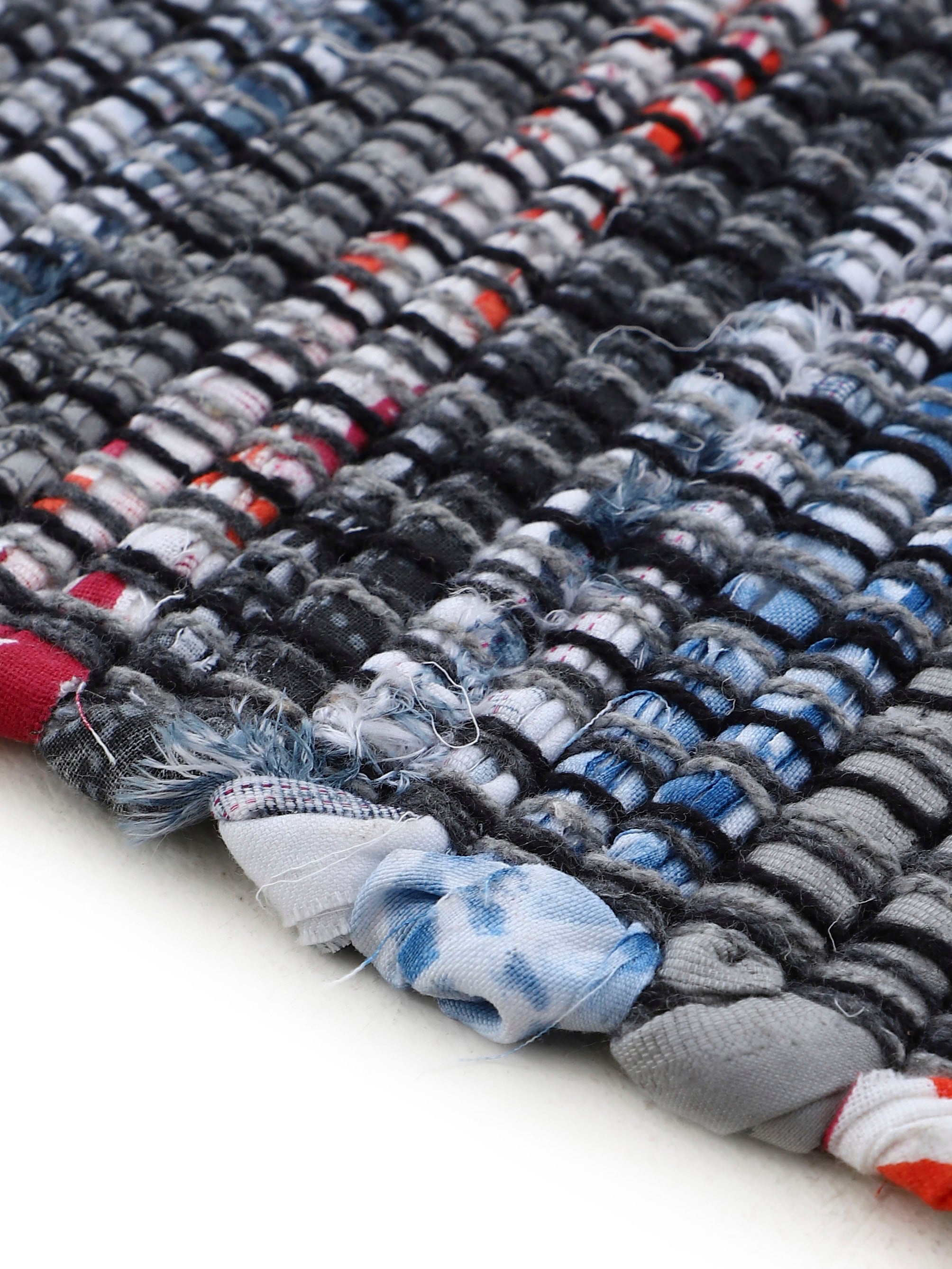 carpetfine Teppich »Kelim Chindi , Wendeteppich« rechteckig 6 mm Höhe handgewebt, Fleckerlteppich mit Fransen, auch vielen in Läufergrössen