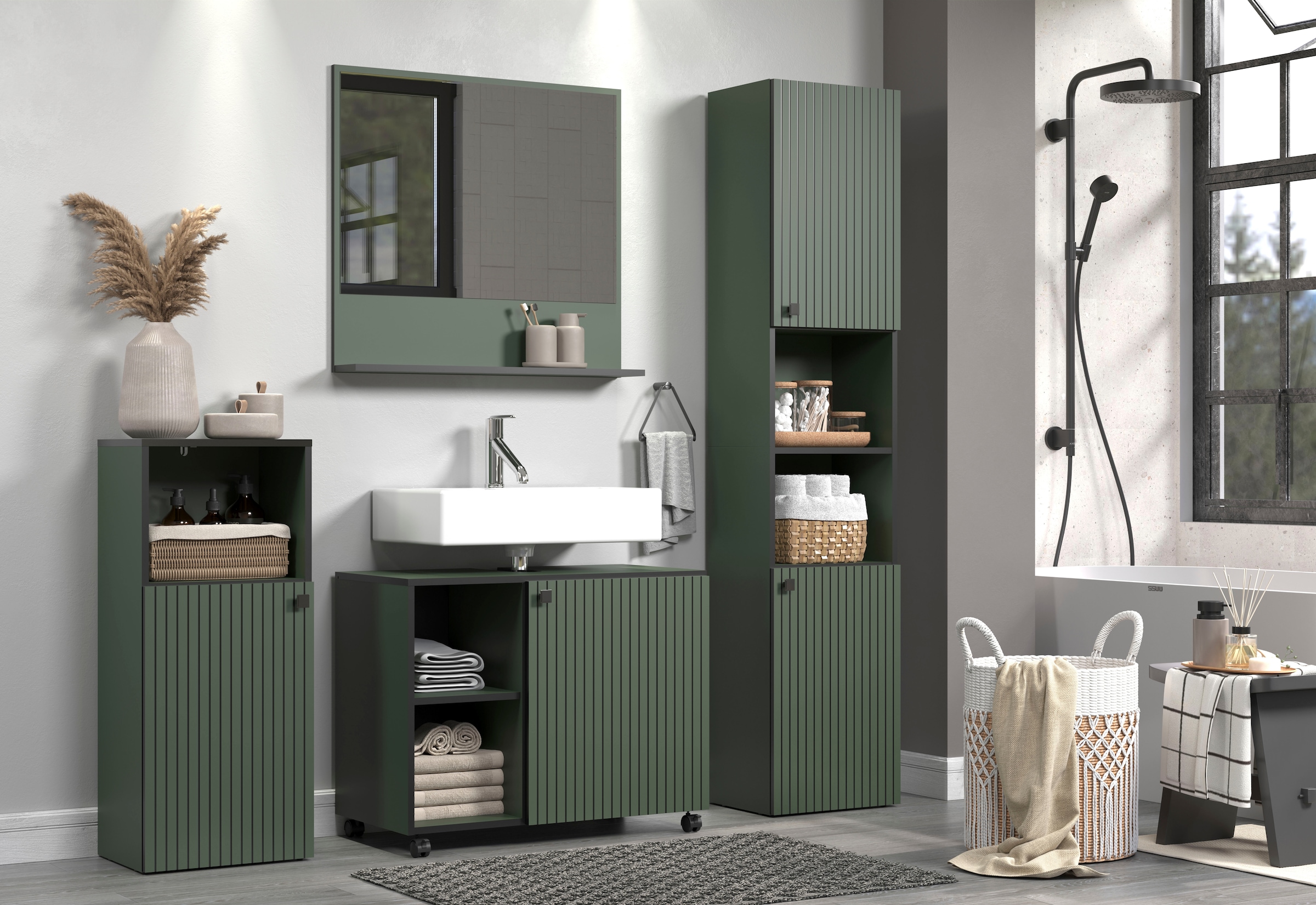 welltime Miroir de salle de bain »Amrum« Wandspiegel mit Ablage - (B/T/H) wahlweise 60 bis 80/14/74 cm