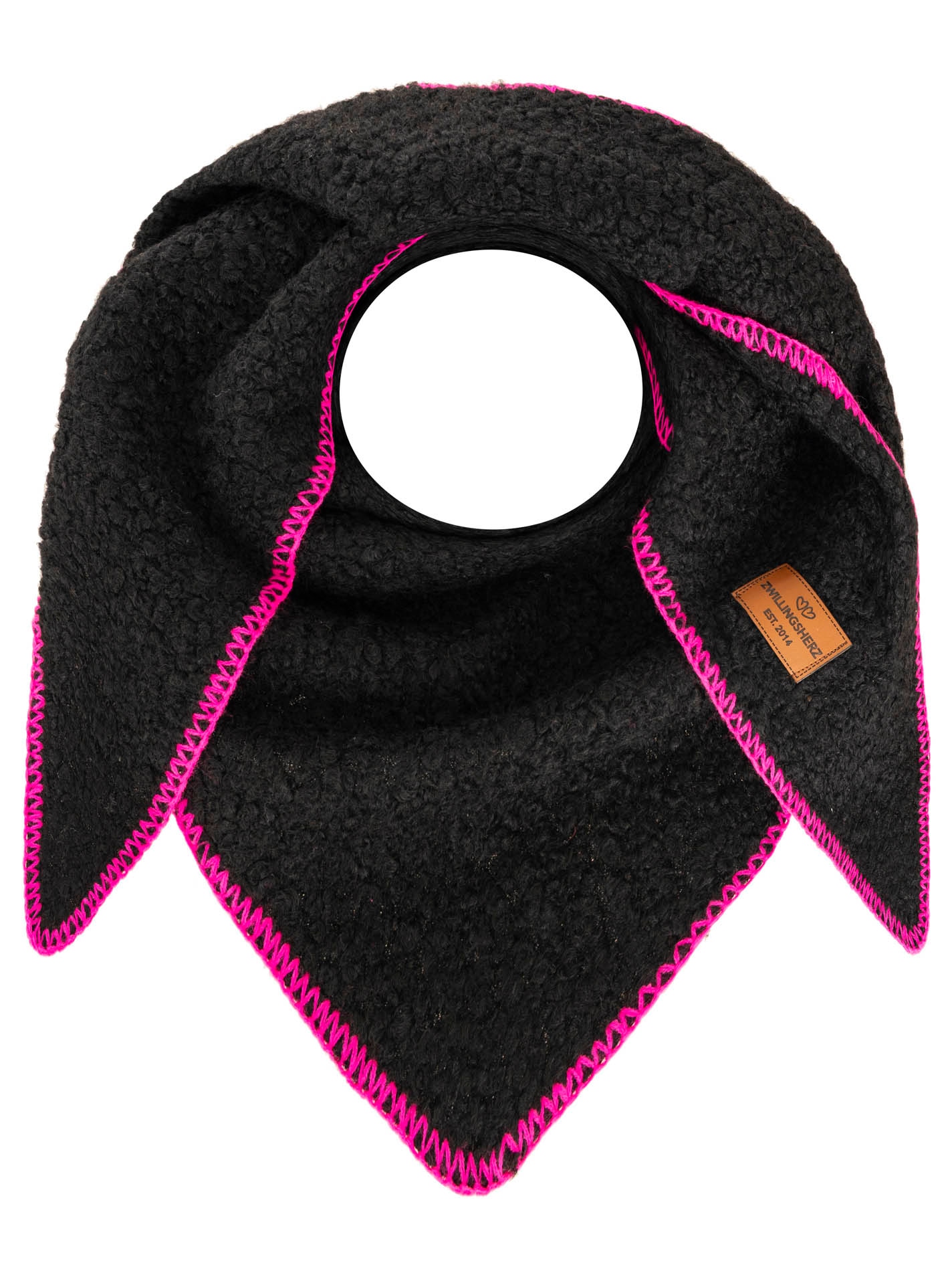 Zwillingsherz »"Teddy Stitch"« weiche Teddy-Struktur, Ziernaht-Rand, klassische Dreiecksform