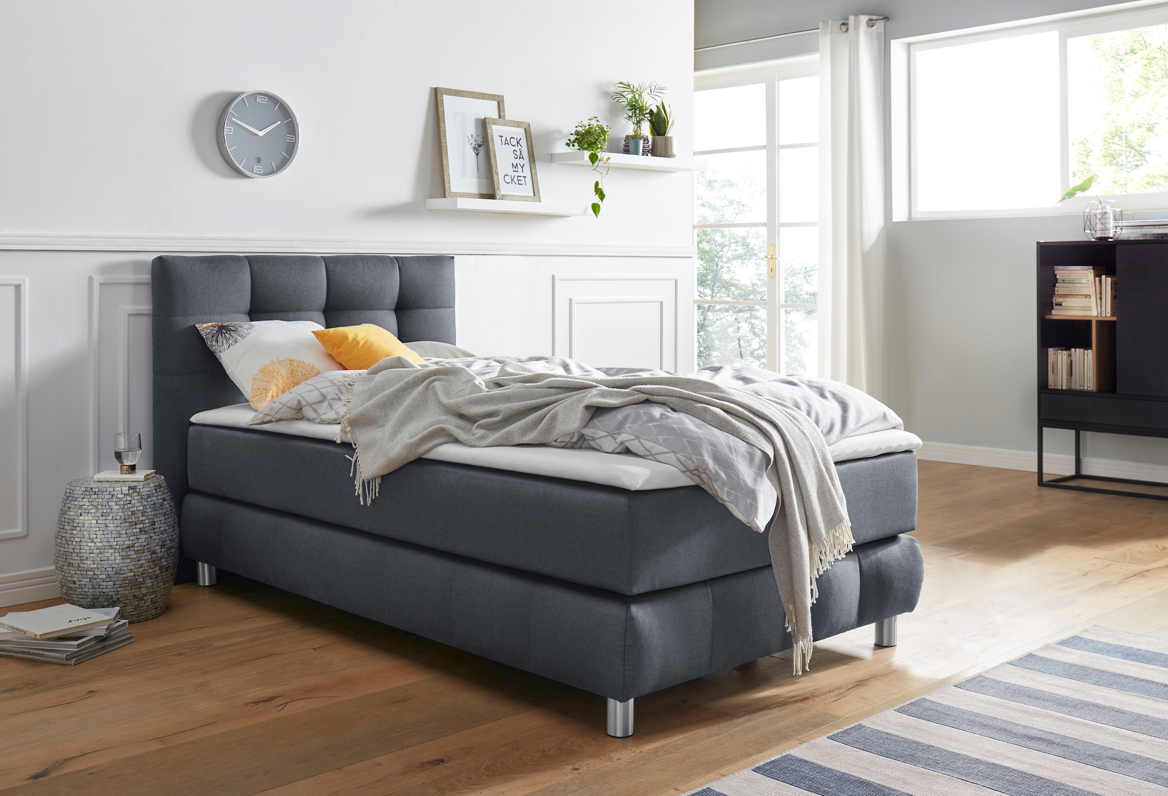 Home affaire Lit boxspring »Salo« incl. surmatelas, 6 largeurs, 2 degrés de fermeté, TFK aussi en fermeté 4