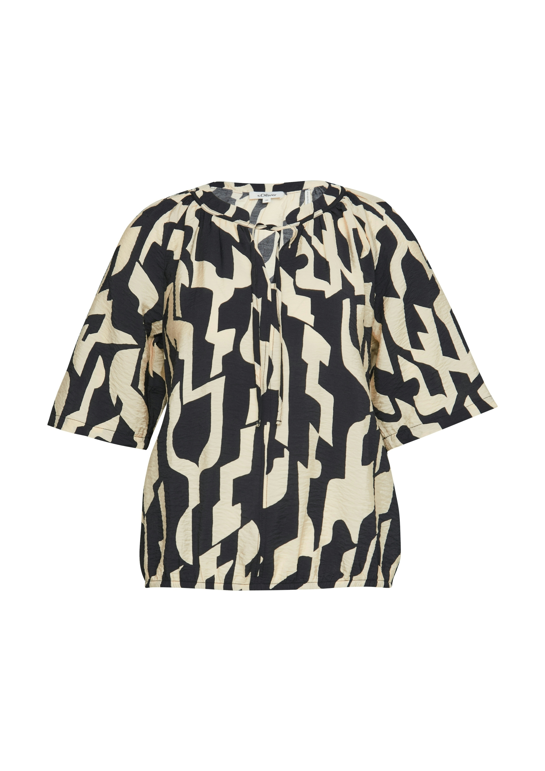 s.Oliver Blouse à manches courtes avec imprimé intégral