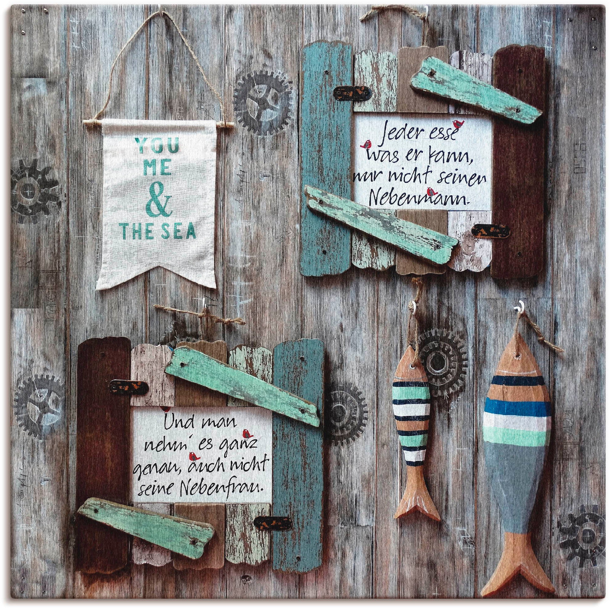 Image of Artland Wandbild »Du ich und der See«, Fisch & Meeresfrüchte, (1 St.), in vielen Grössen & Produktarten - Alubild / Outdoorbild für den Aussenbereich, Leinwandbild, Poster, Wandaufkleber / Wandtattoo auch für Badezimmer geeignet bei Ackermann Versand Schw