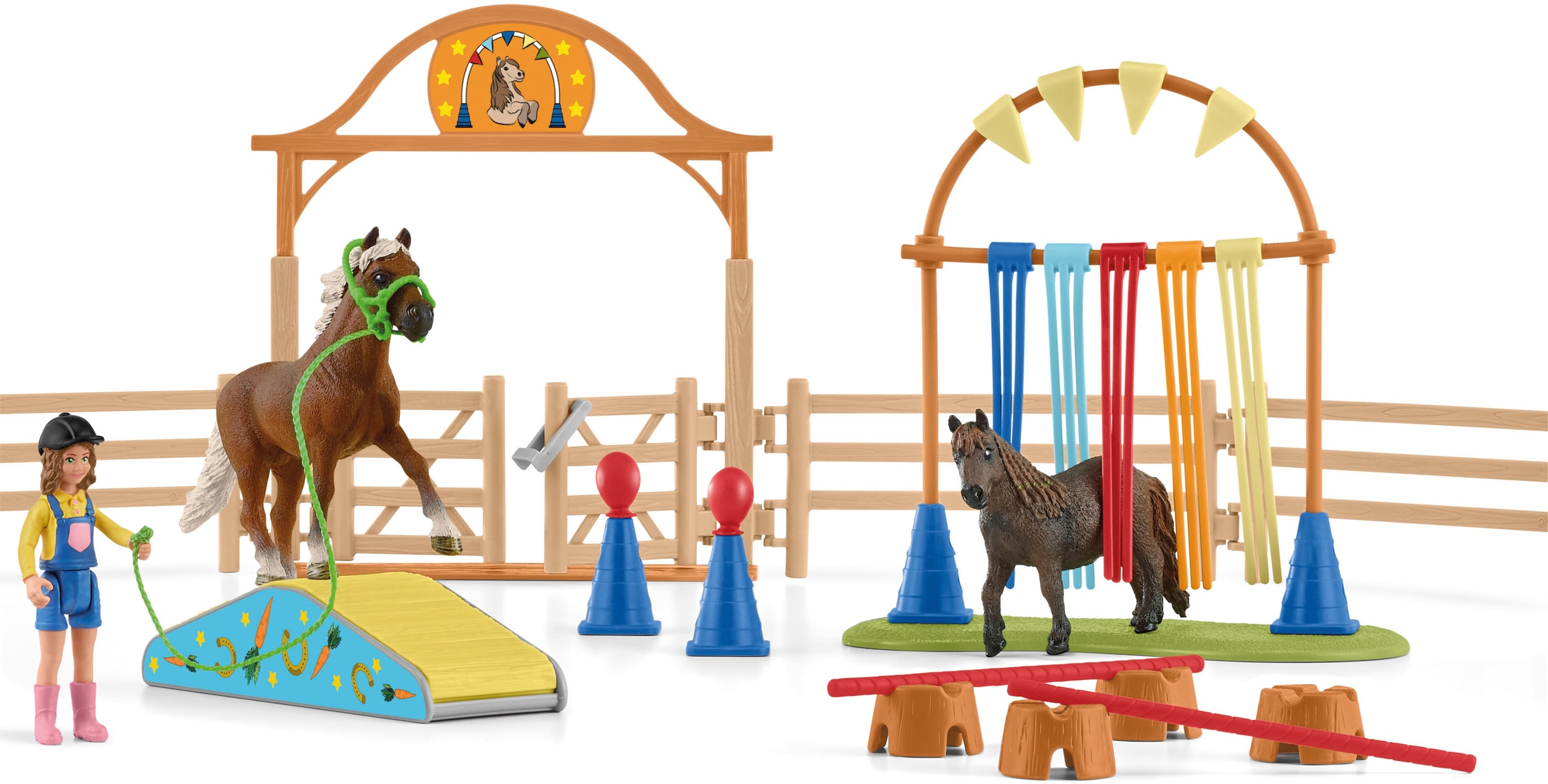 Image of Schleich Spielwelt "FARM WORLD, Pony Agility Training (42481)"