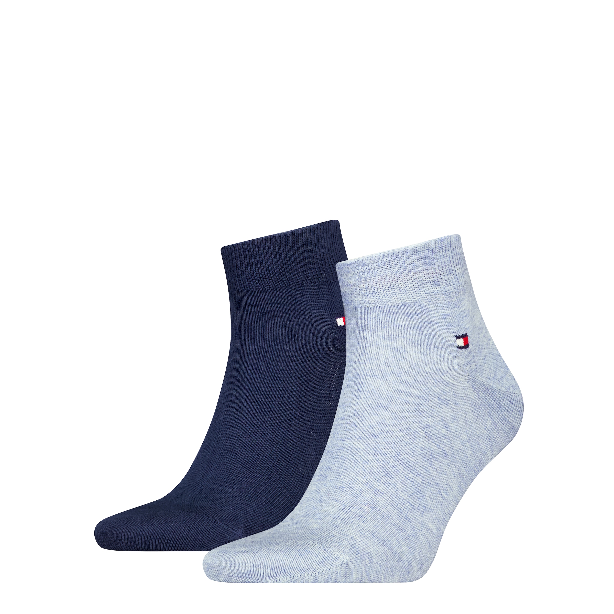 Tommy Hilfiger Chaussettes courtes »TH MEN QUARTER« 2 paires,  Ceinture côtelée souple et élastique, logo classique Tommy Hilfiger