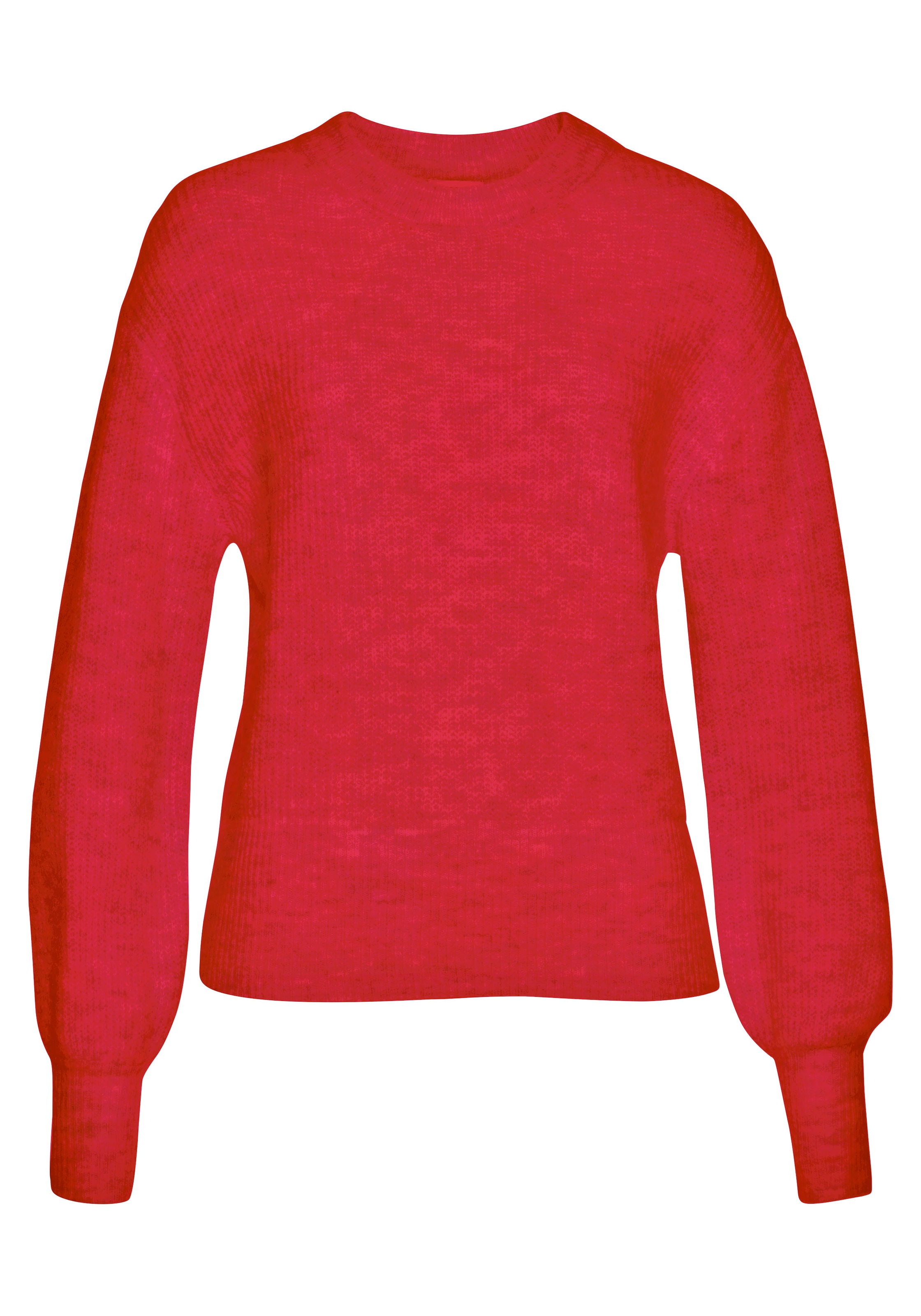 LASCANA Strickpullover, in Melange-Optik, lockerer Damenpullover, Basic