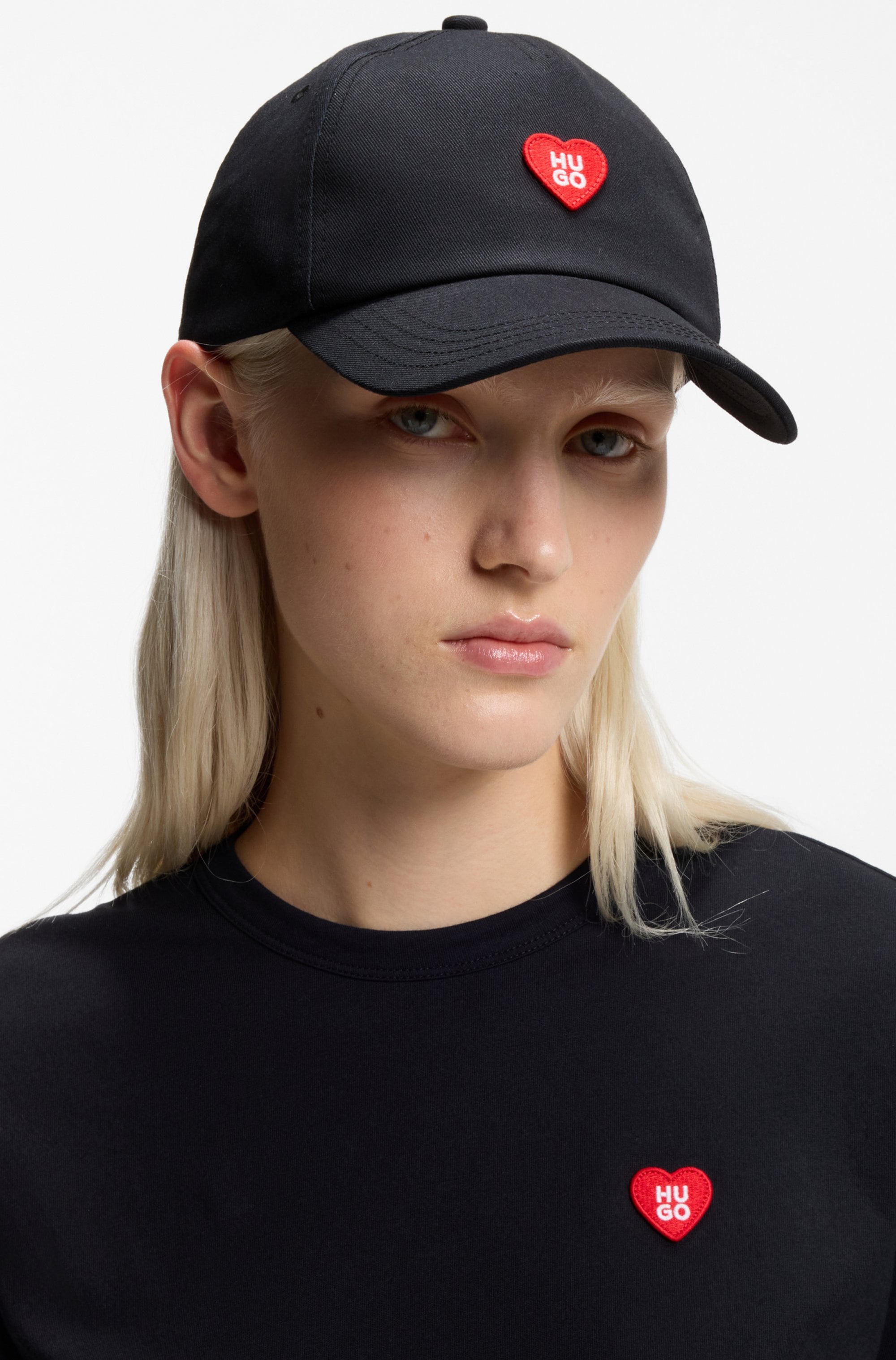 HUGO Casquette de baseball »Cara Valentine« mit Aufnäher, Baumwoll-Twill