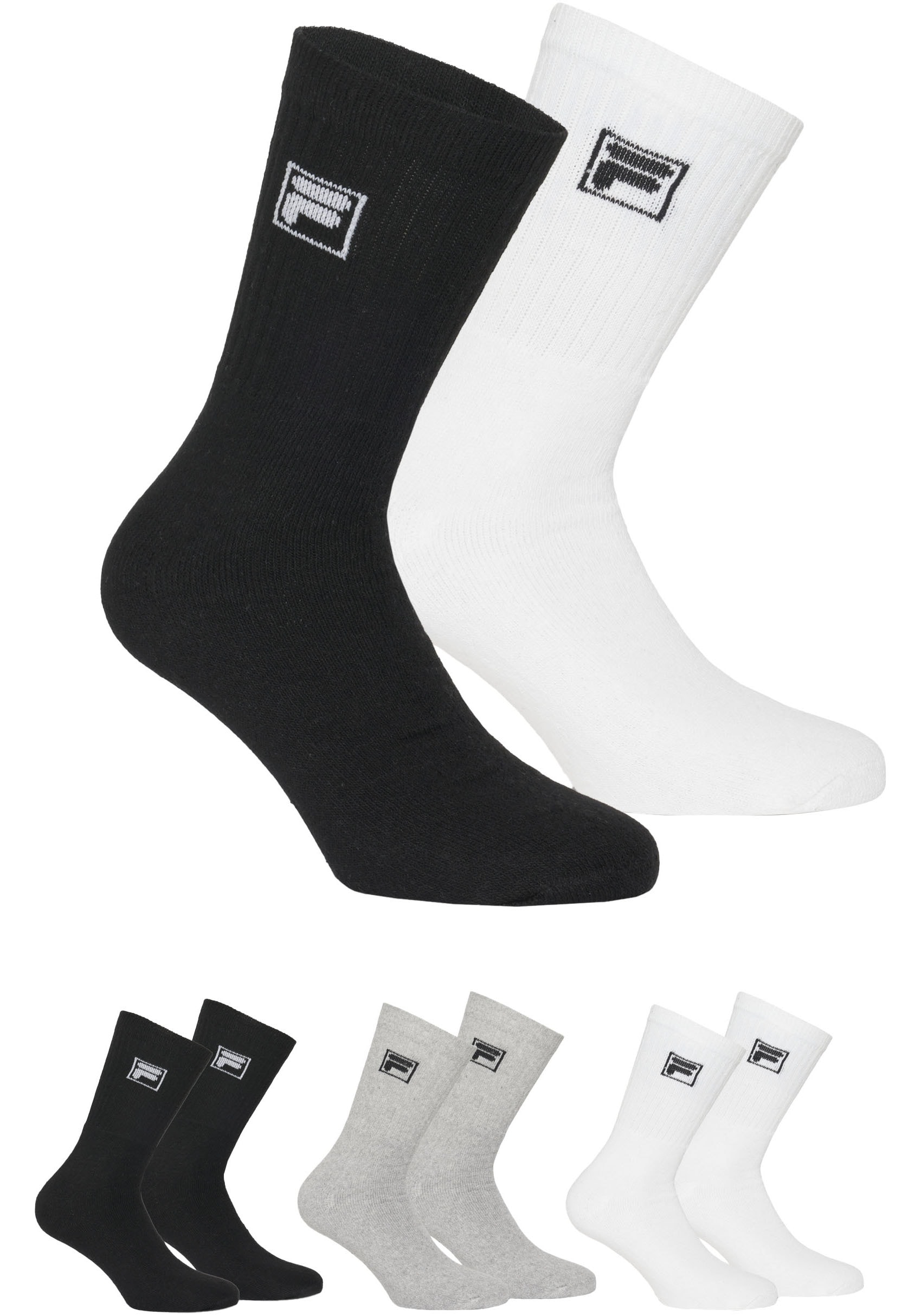 Fila Sportsocken, (9er Pack), mit langem Rippenbündchen