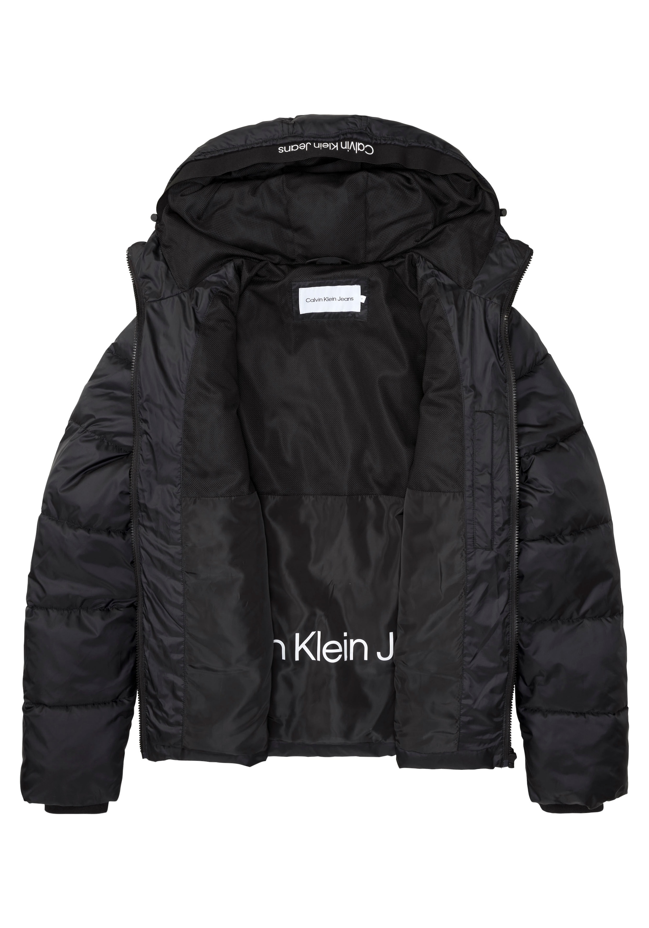 Calvin Klein Jeans Steppjacke »LOGO TAPE LW PADDED JACKET«, mit Kapuze