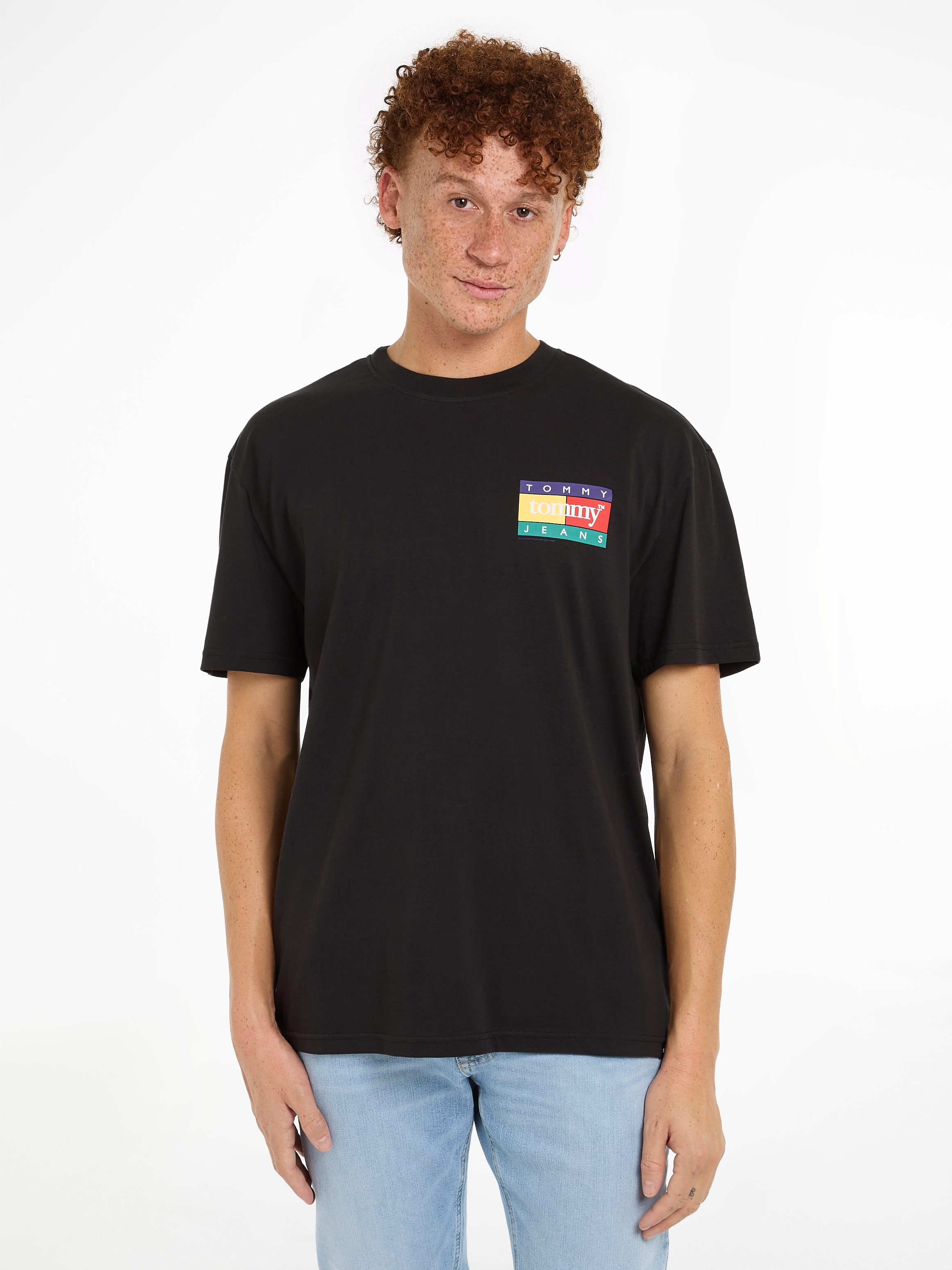 T-Shirt »TJM REG POP COLOR FLAG TEE EXT«, mit Logoprint