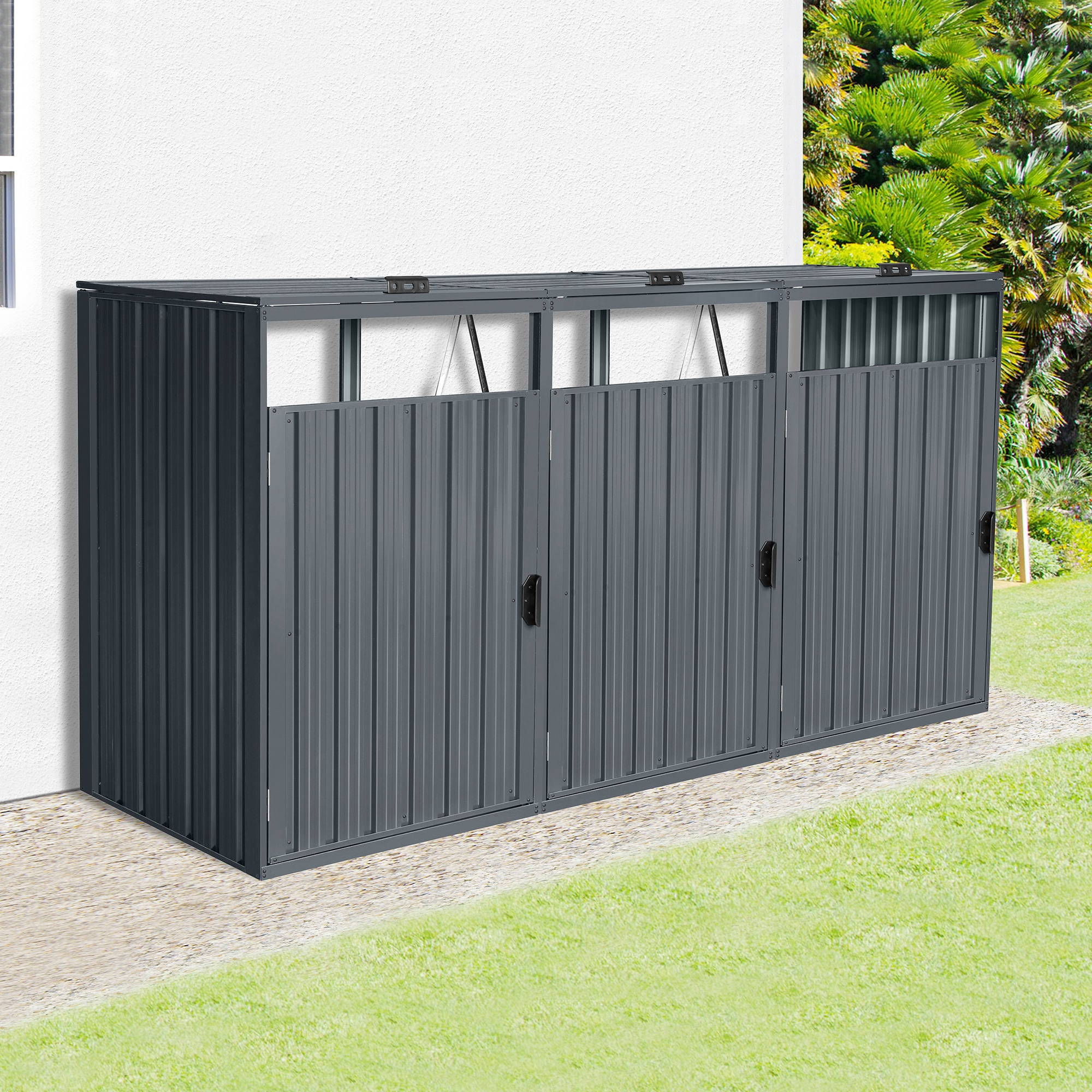 Image of KONIFERA Mülltonnenbox "Santander" BxTxH: 240x80x122 cm