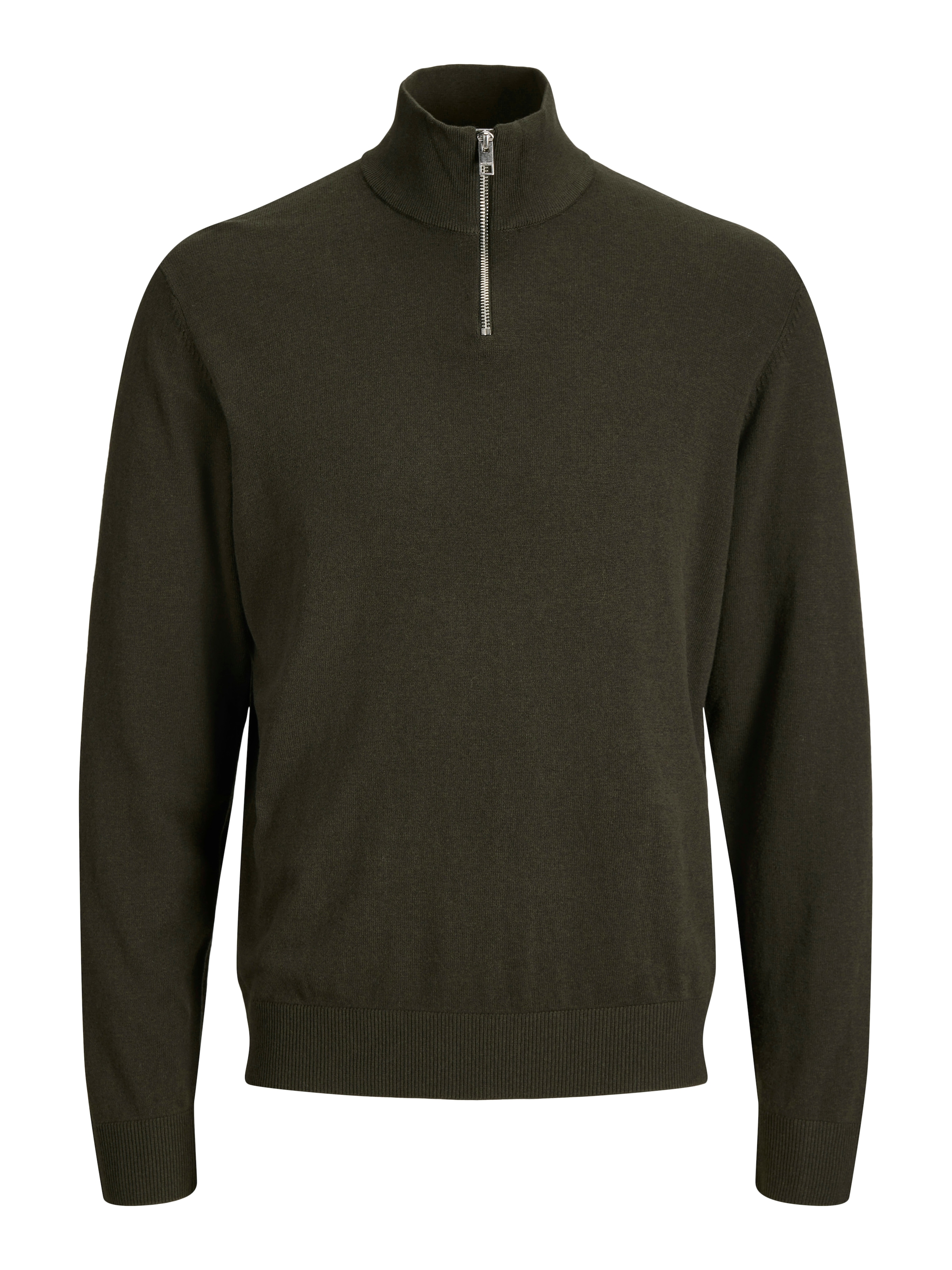 Jack & Jones Junior »JJEEMIL KNIT HALF ZIP NOOS JNR« mélange coton, coupe régulière
