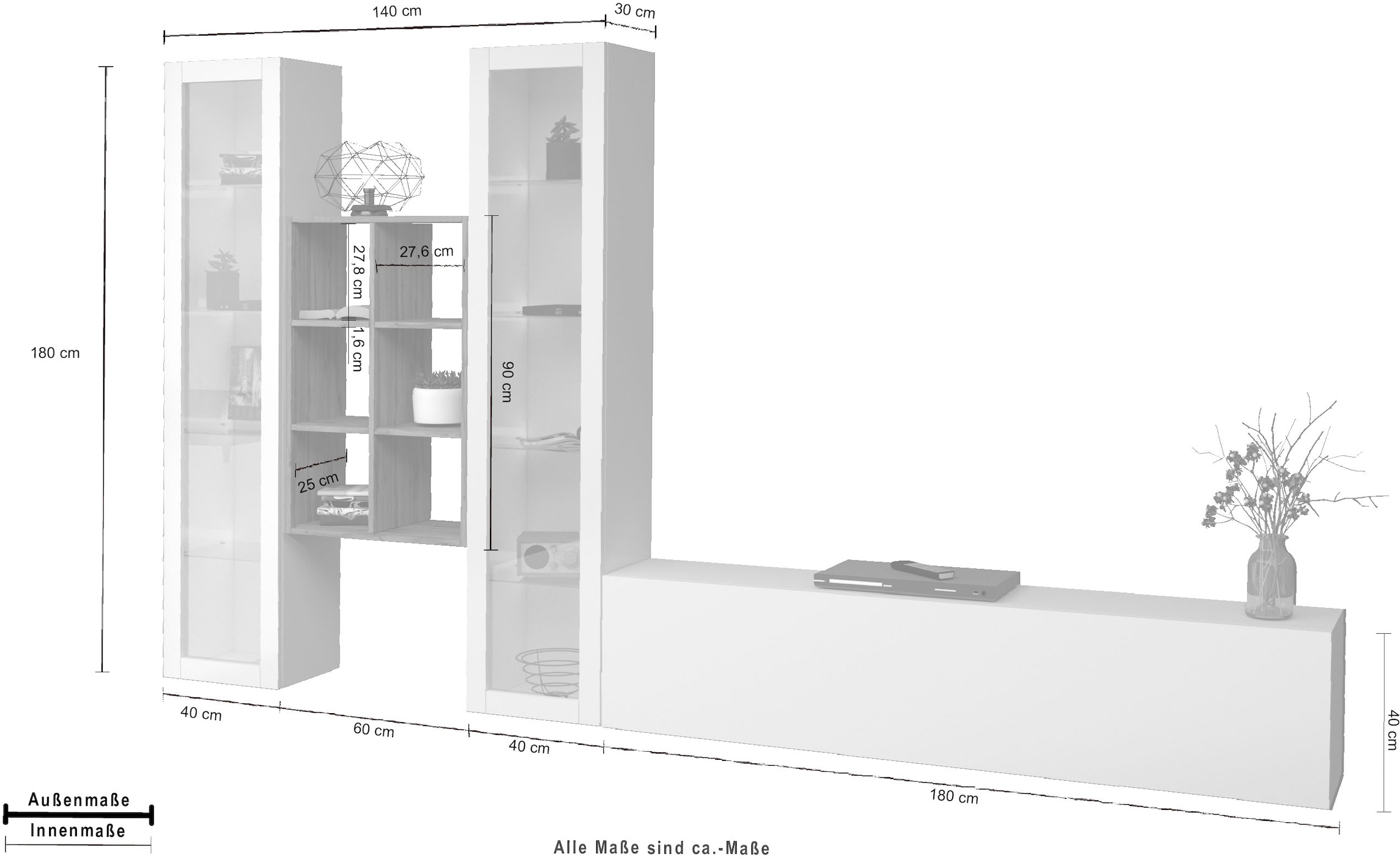 Home affaire Wohnwand »Maruska« 1 Stk. tlg.