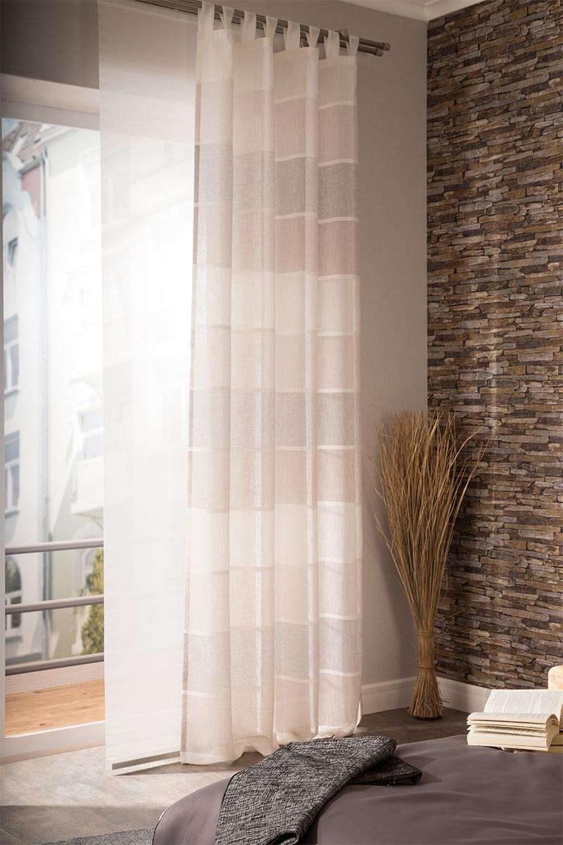 HOMING Gardine »Lennardt« Schlaufen 1 Stk. tlg. Streifen, Wohnzimmer, Schlafzimmer