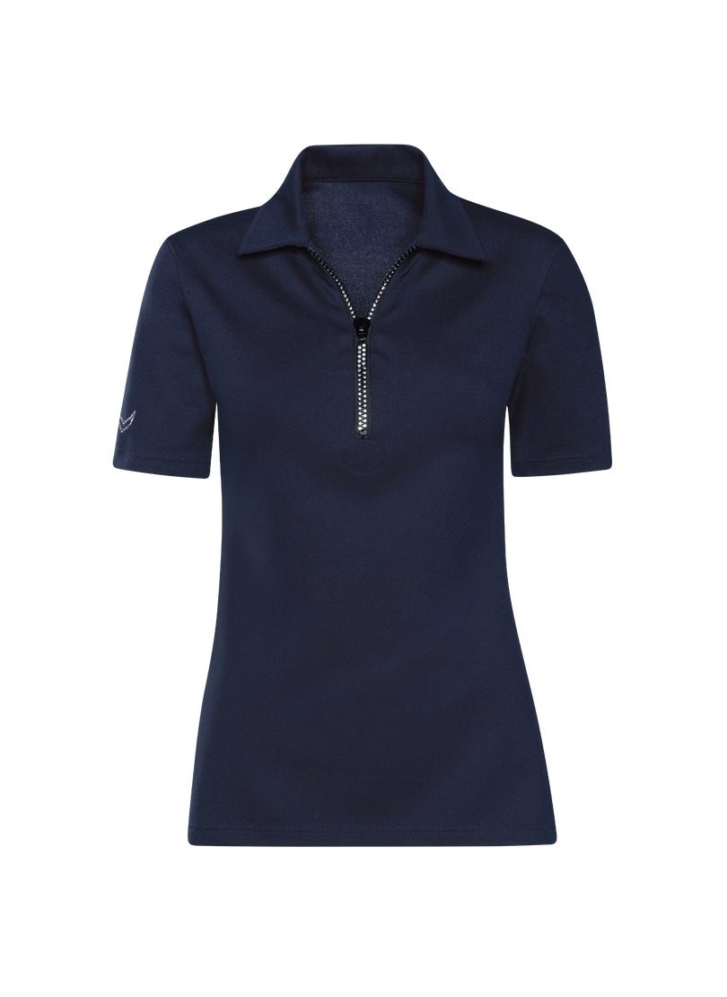 Trigema Poloshirt »TRIGEMA Slim Fit Poloshirt mit Kristallsteinen« 1 Stk.