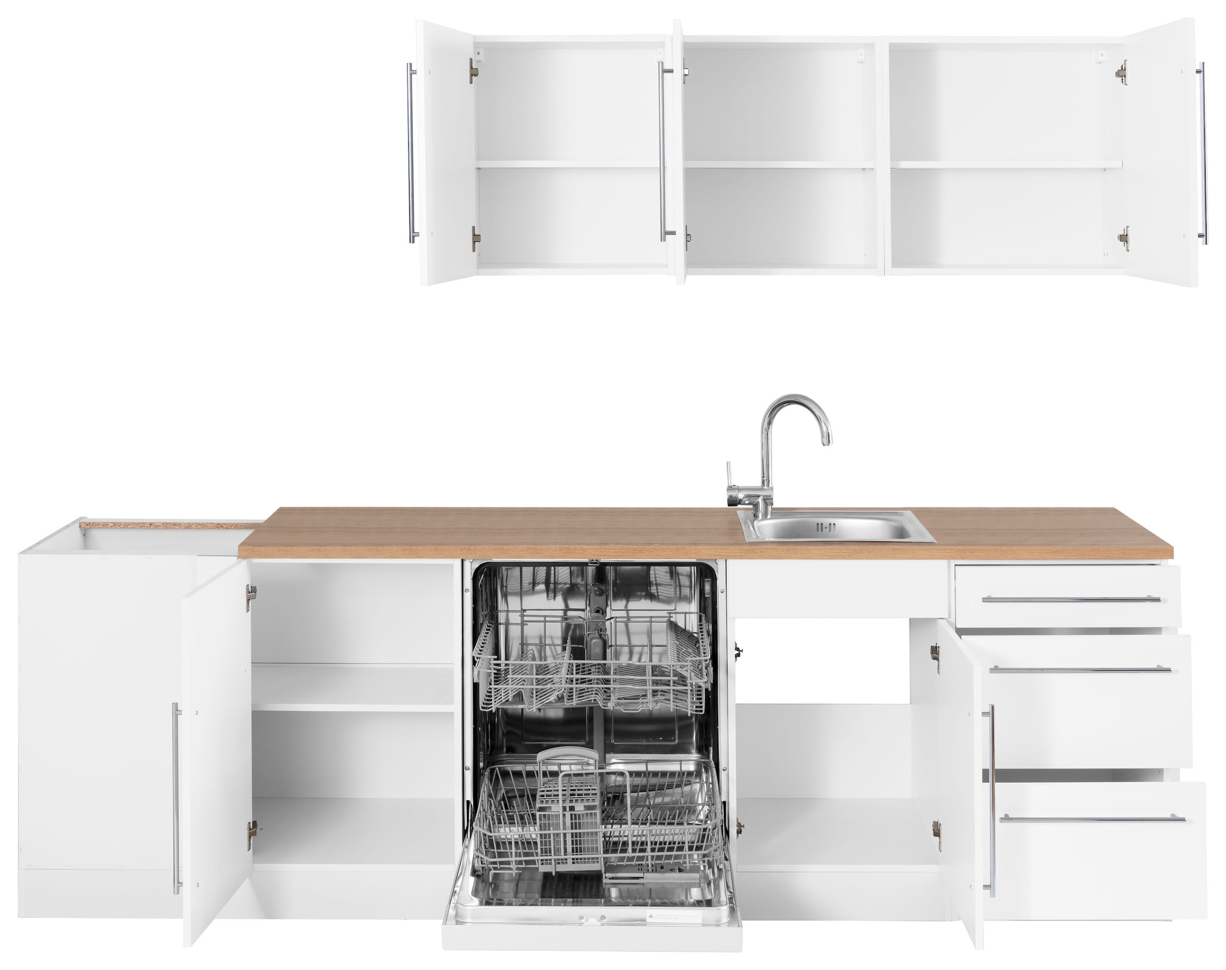 KOCHSTATION Winkelküche »KS-Samos« Stellbreite 260x270 cm, wahlweise mit E-Geräten und Induktion
