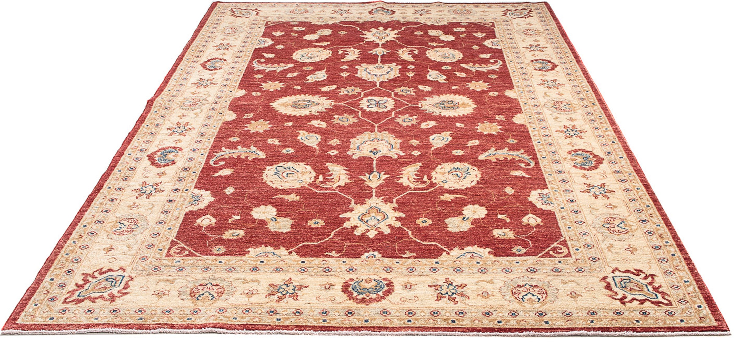 Image of morgenland Orientteppich »Ziegler - 234 x 167 cm - dunkelrot«, rechteckig, 6 mm Höhe, Wohnzimmer, Handgeknüpft, Einzelstück mit Zertifikat bei Ackermann Versand Schweiz